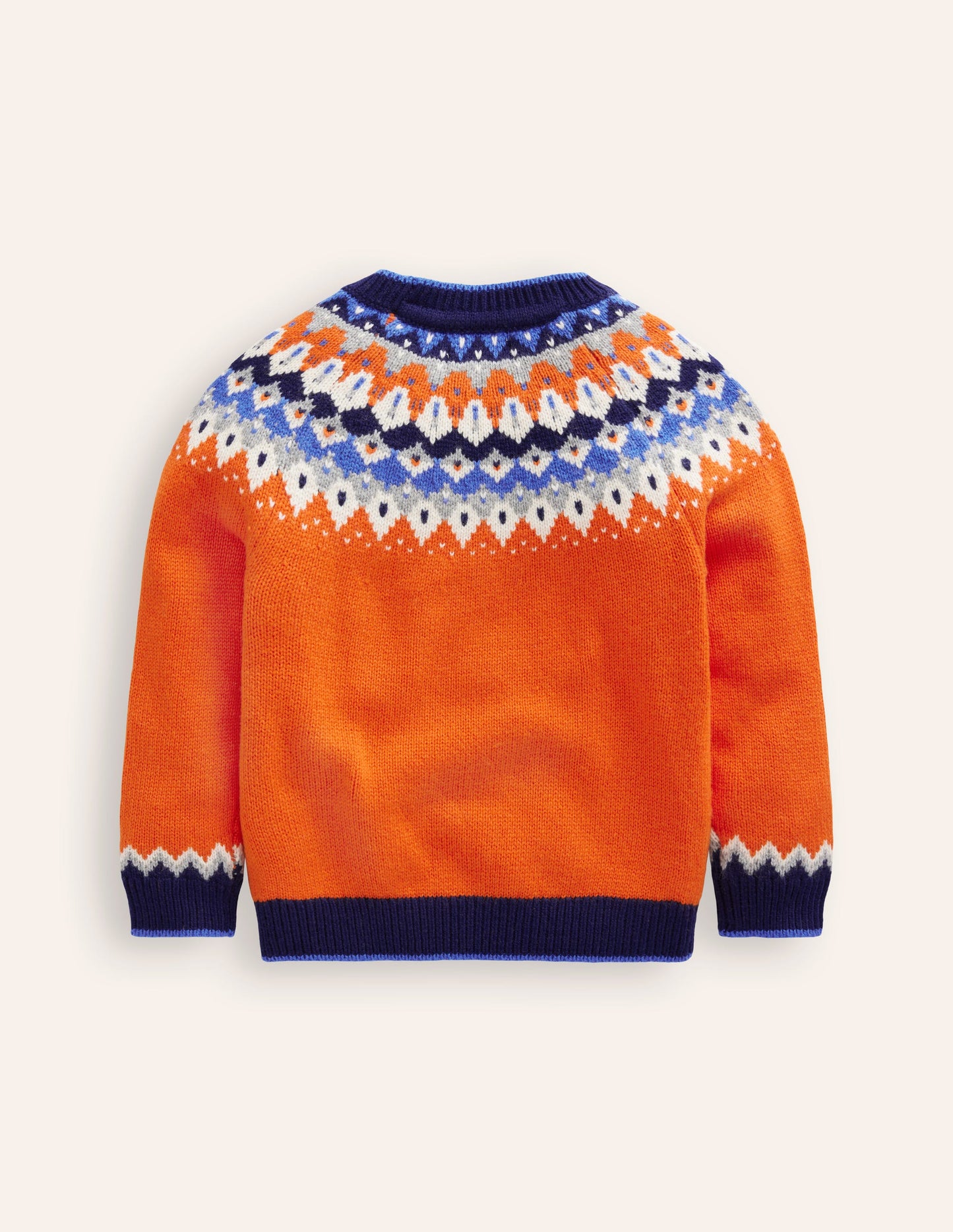 Fair Isle Jumper-Terracotta Orange