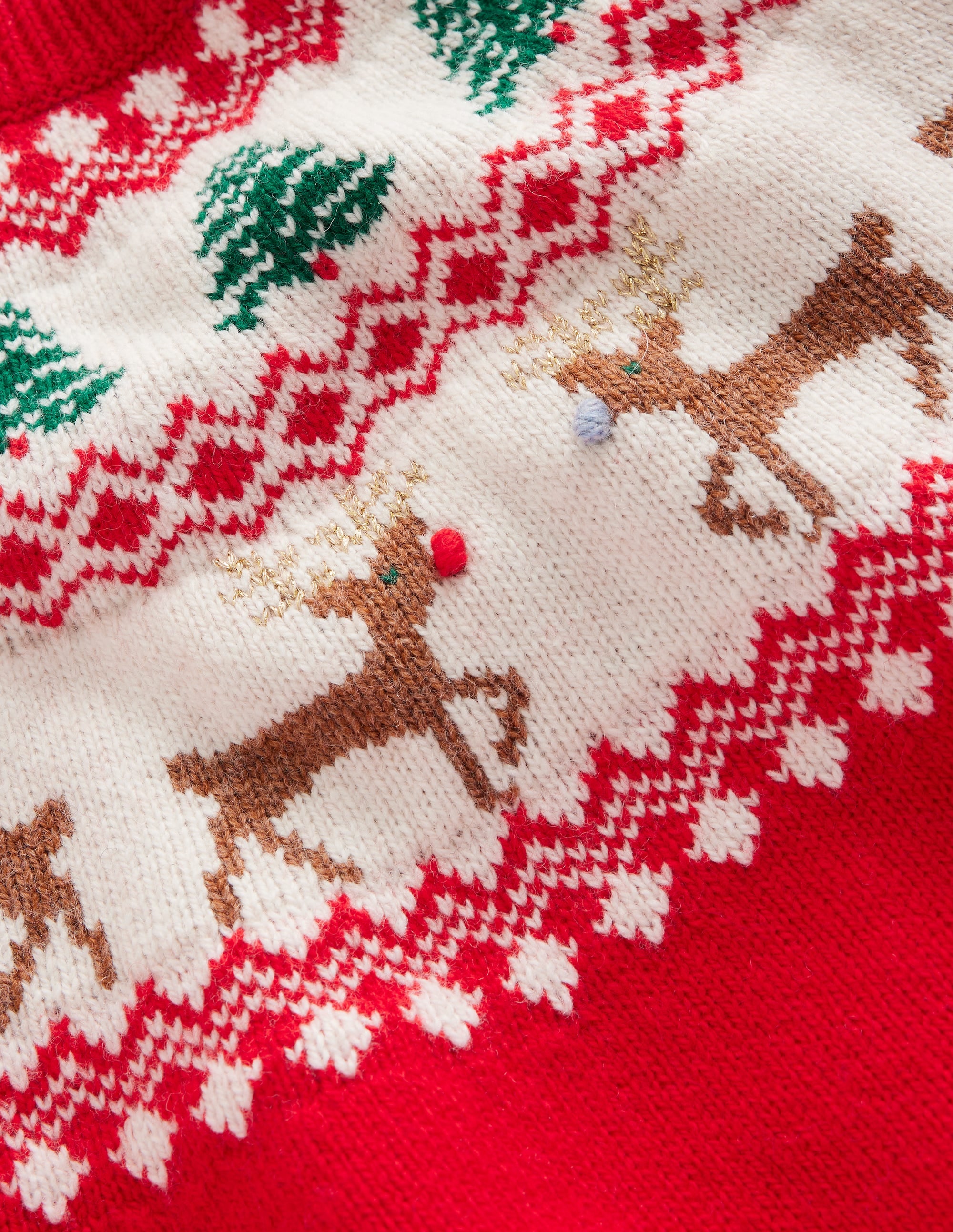 Fair-Isle-Pullover-Mohnblumenrotes Rentier - Image 3