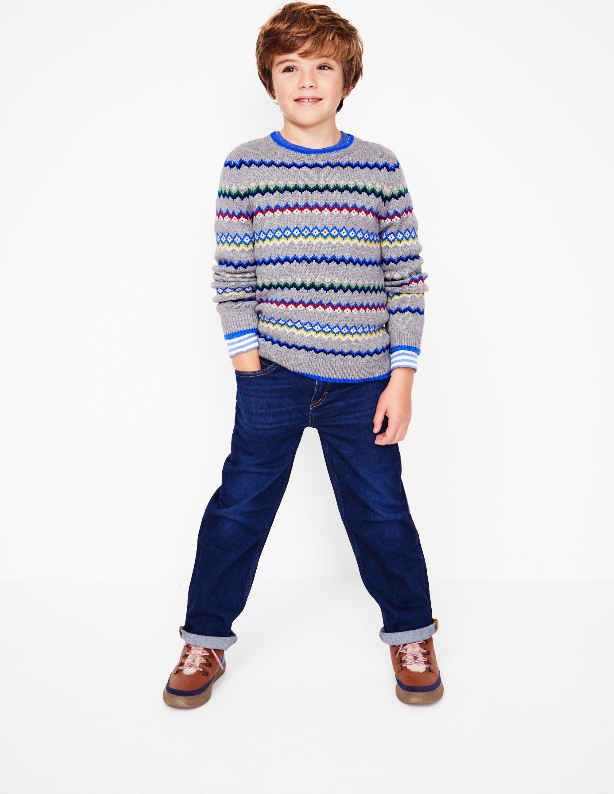 Fair-Isle-Pullover-Black - Image 1