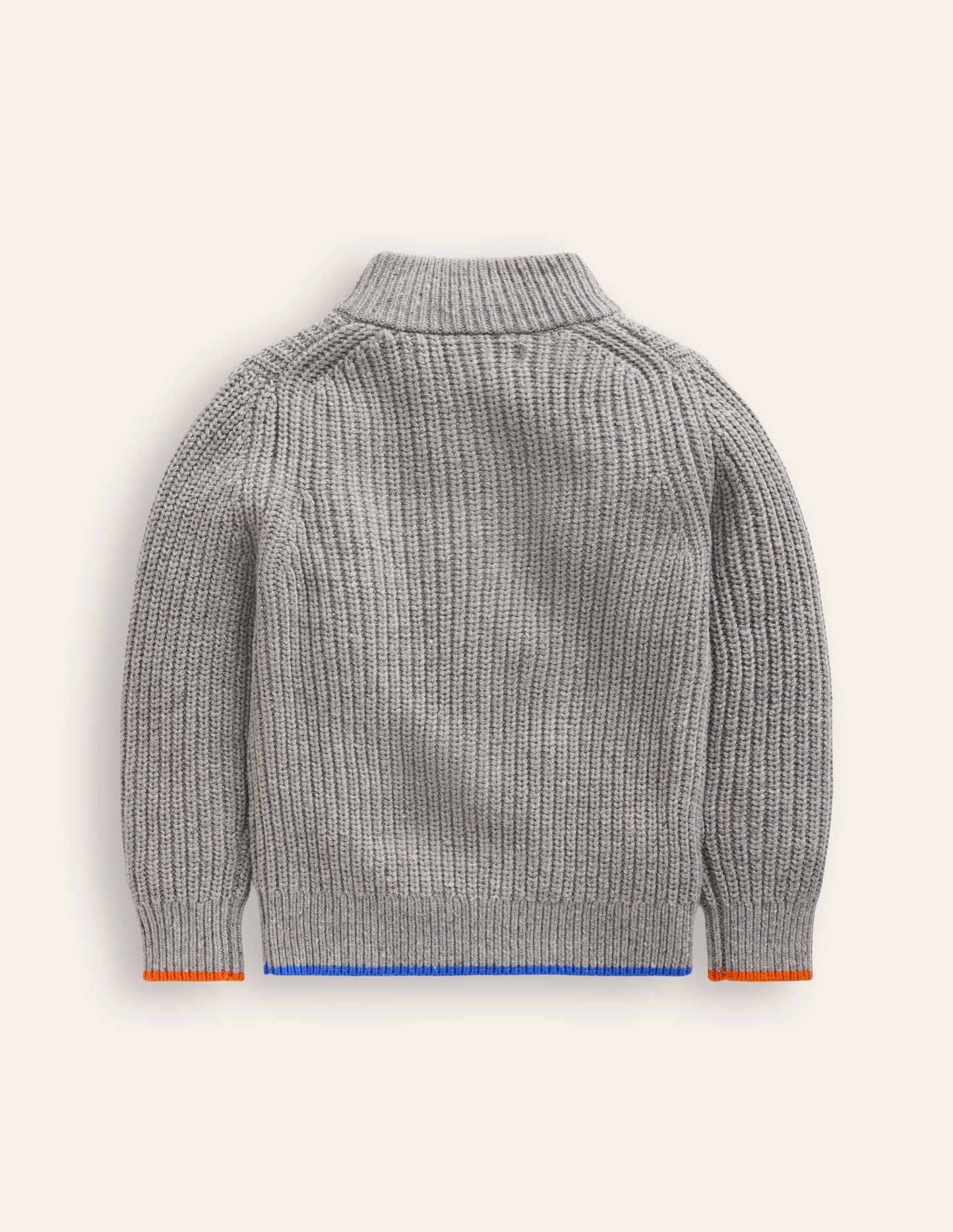 Heritage Half-Zip Jumper-Grey Marl