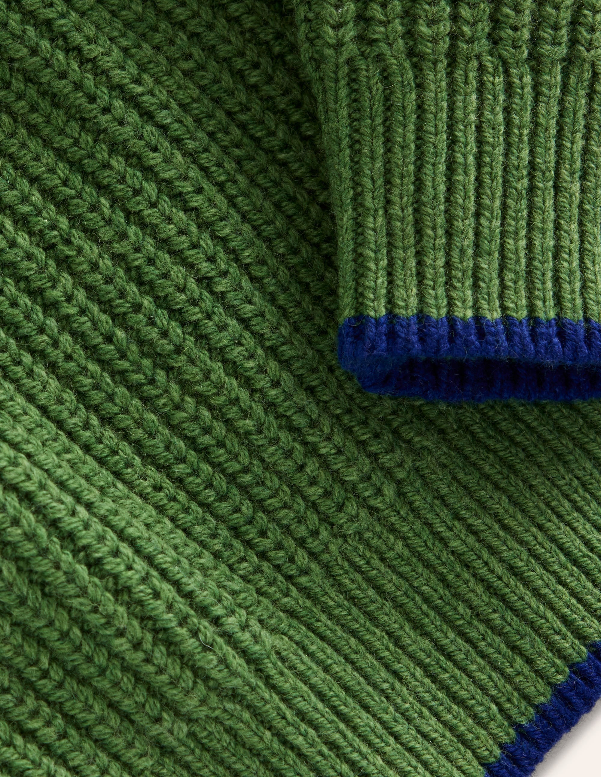 Pull partiellement zippé traditionnel-Vert iguane - Image 3