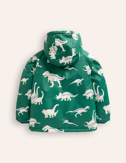 Anorak mit Sherpa-Futter-Fichtengrün Dino