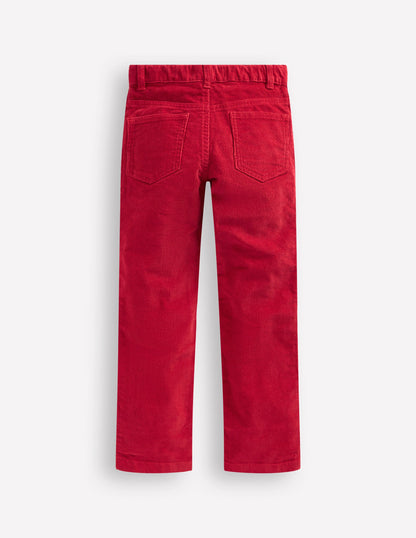 Pantalon intemporel en velours côtelé-Rockabilly rouge-3