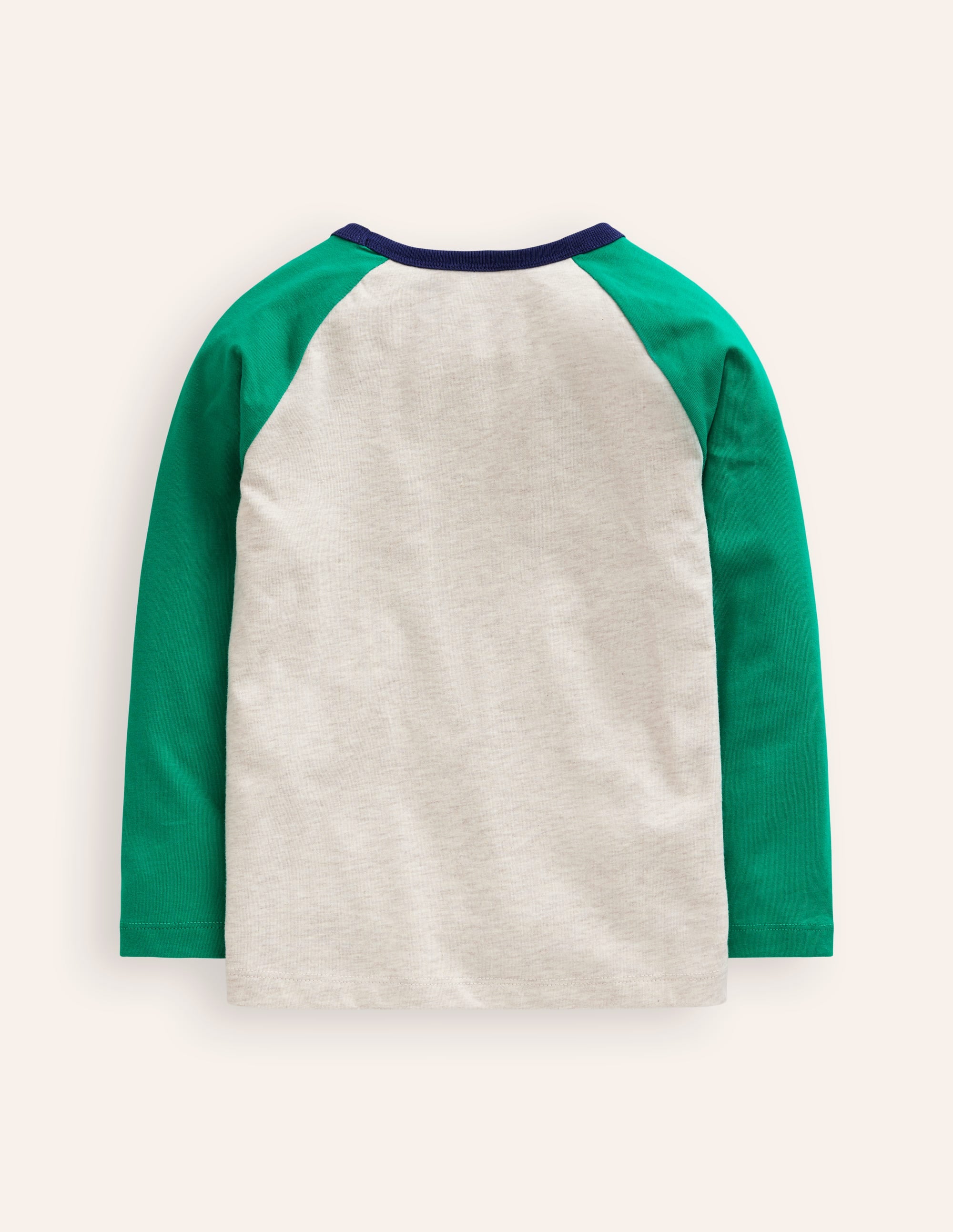 T-Shirt mit Logodruck und Raglanärmeln-Juwelengrün Züge - Image 2