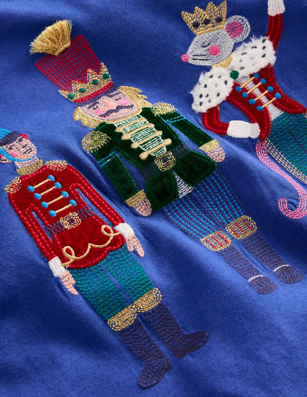 Originelles Superstitch-T-Shirt mit Gittermotiv-Saphirblau - Image 6