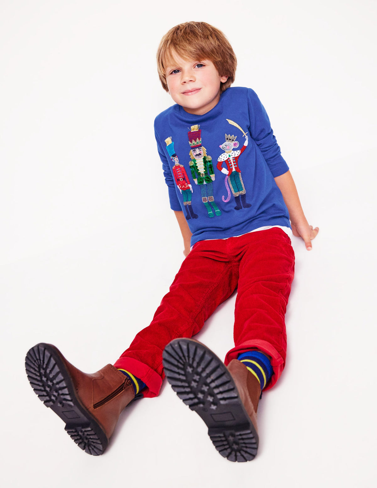 Originelles Superstitch-T-Shirt mit Gittermotiv-Saphirblau - Image 3