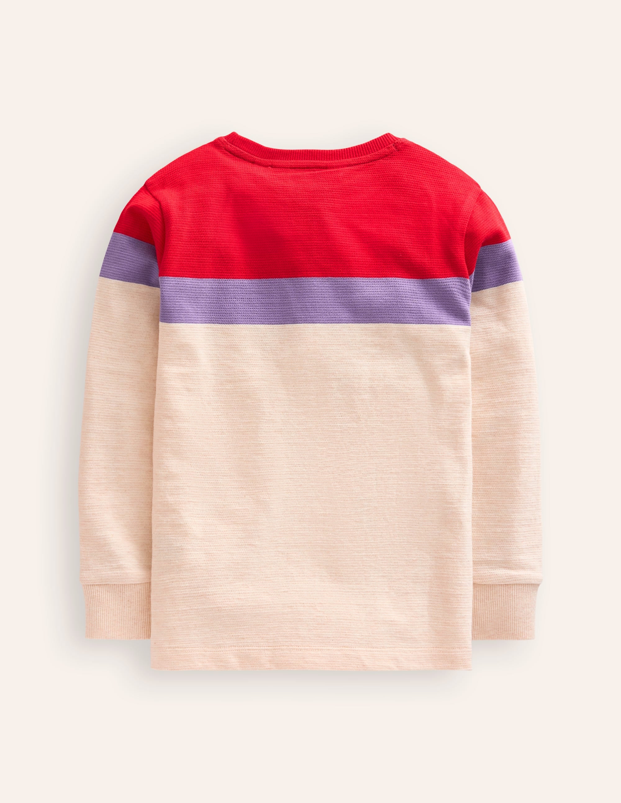 Texturiertes T-Shirt-Mohnrot Bunt - Image 2