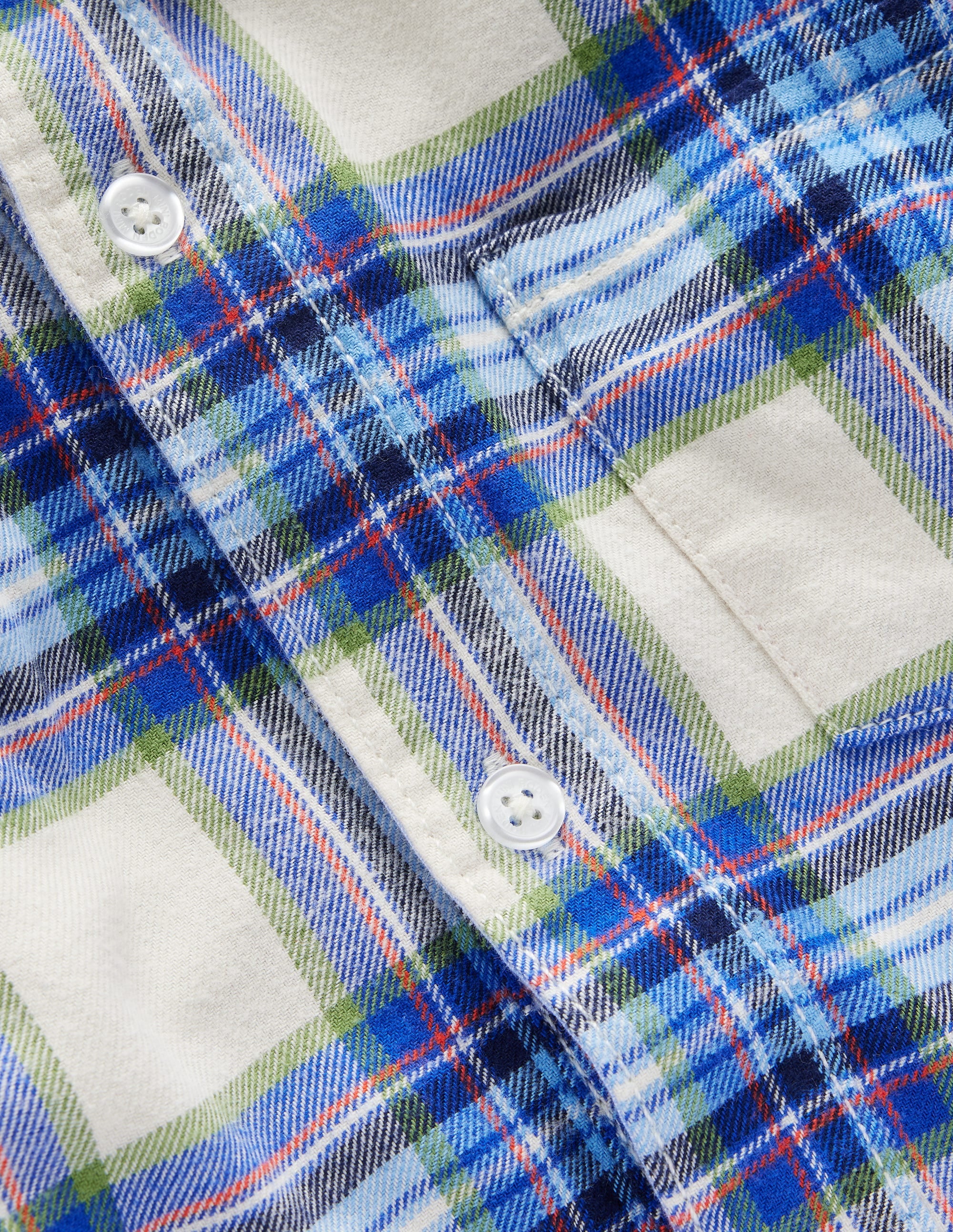 Chemise cosy à carreaux en coton-Carreaux bleu clair - Image 3