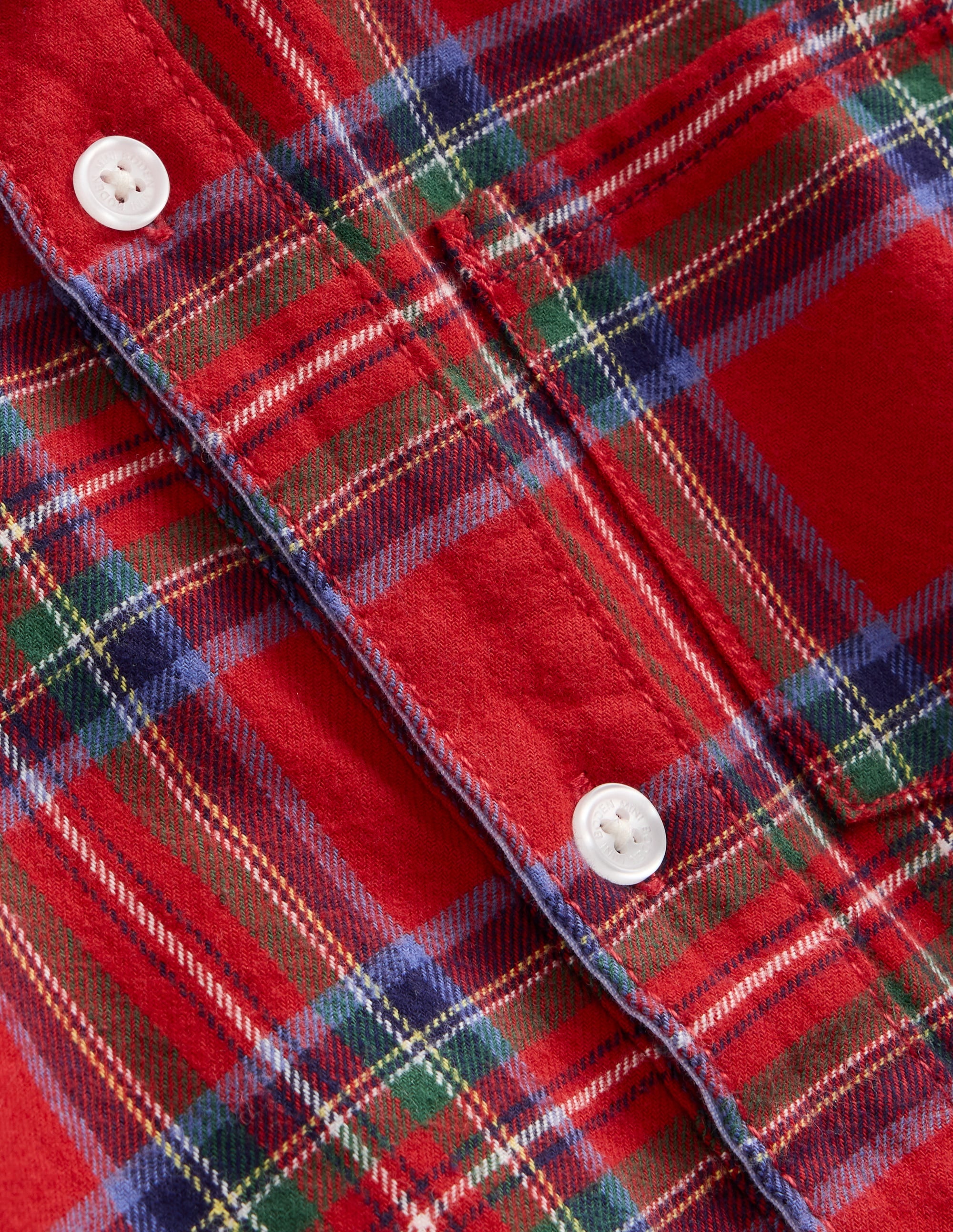 Chemise cosy à carreaux en coton-Carreaux rouges - Image 3