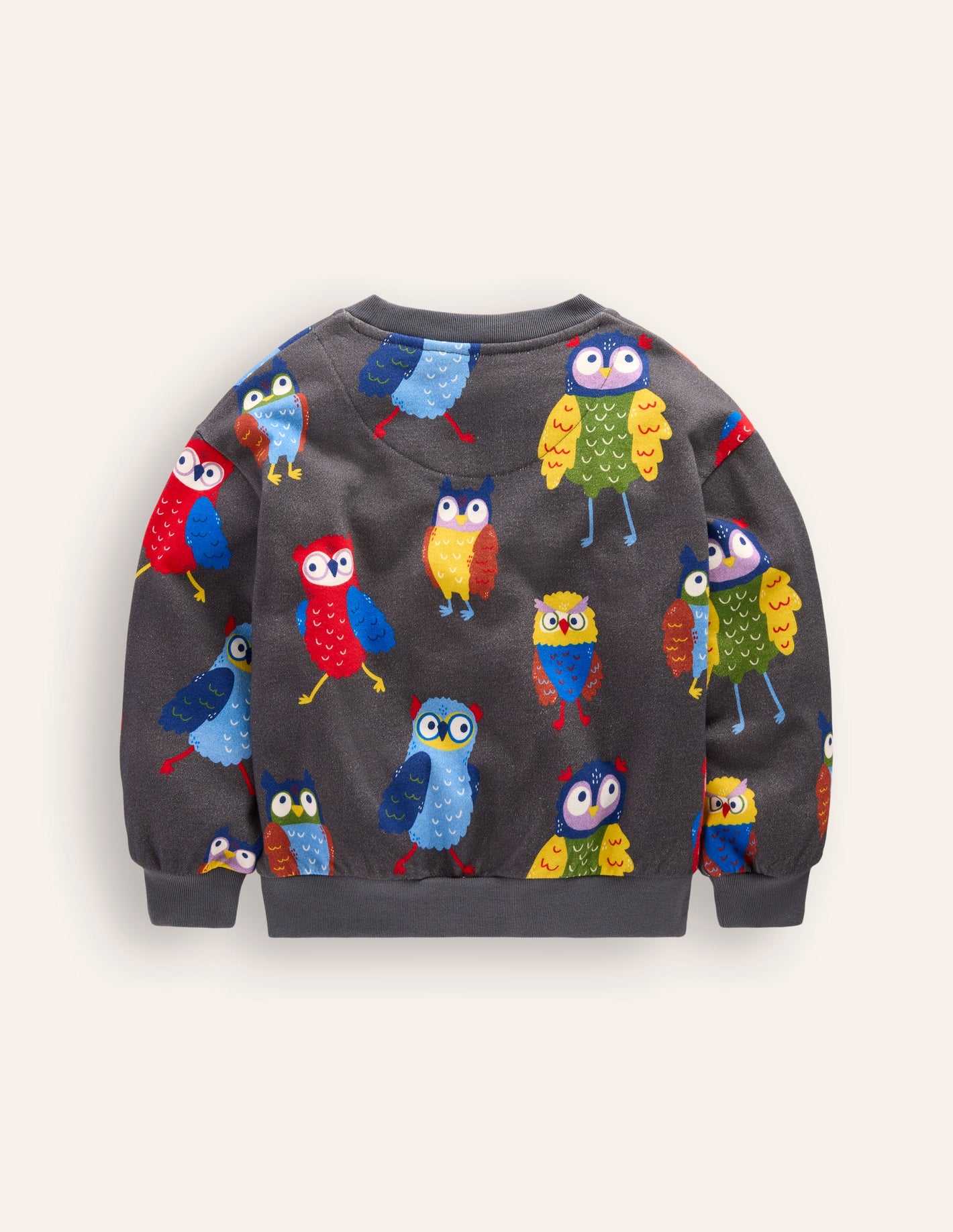 Printed Sweatshirt-Dude Owls