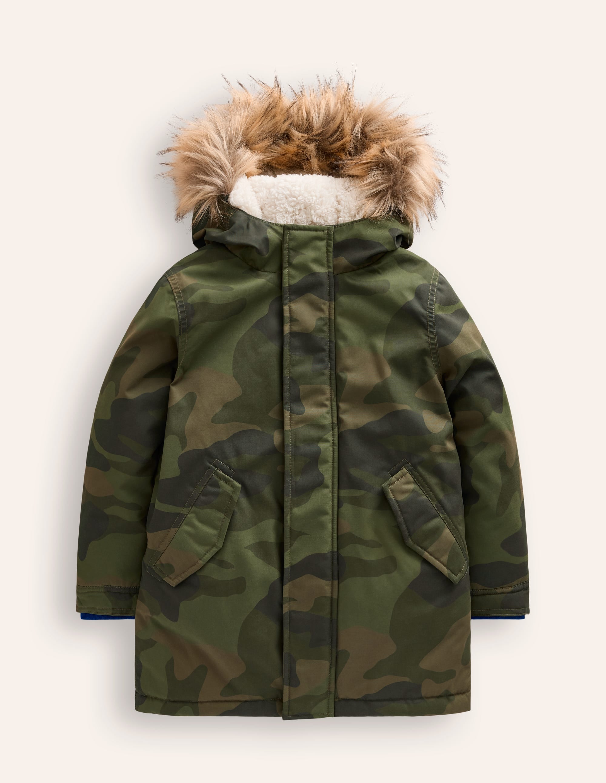 Parka classique imperméable-Camouflage vert ton sur ton - Image 1