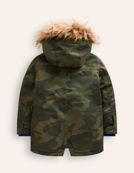 Authentischer wasserdichter Parka-Tonal Grünes Tarnmuster