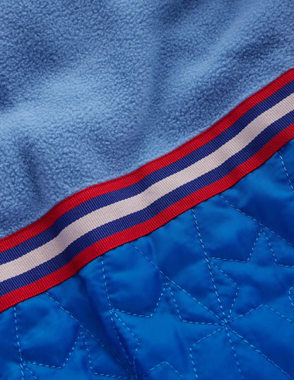 Wattierter Mantel mit Fleecefutter-College Marineblau Blockfarben-3
