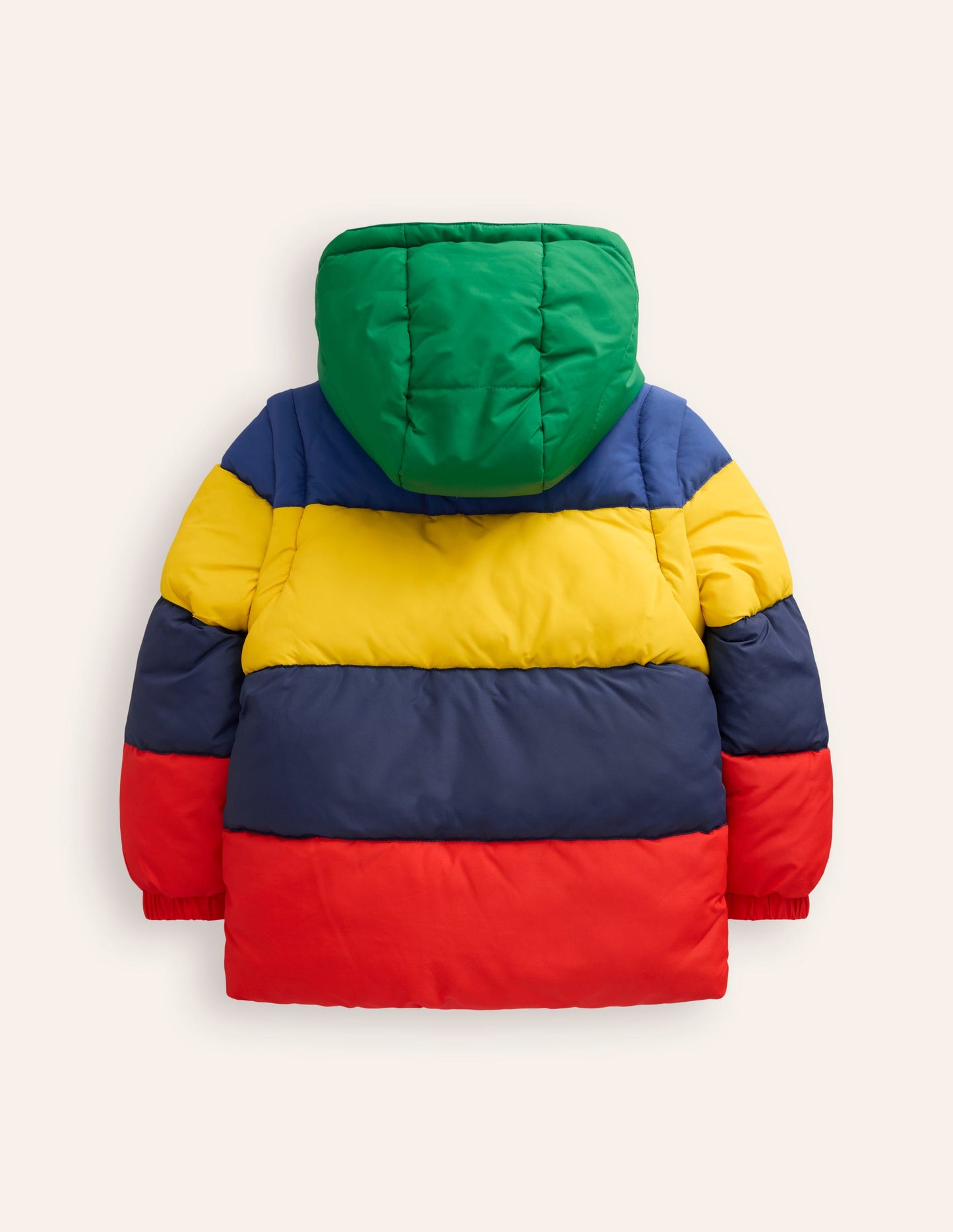 2-in-1 Puffer Coat-Multi Stripe