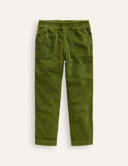 Cordhose zum Hineinschlüpfen-Blattgrün