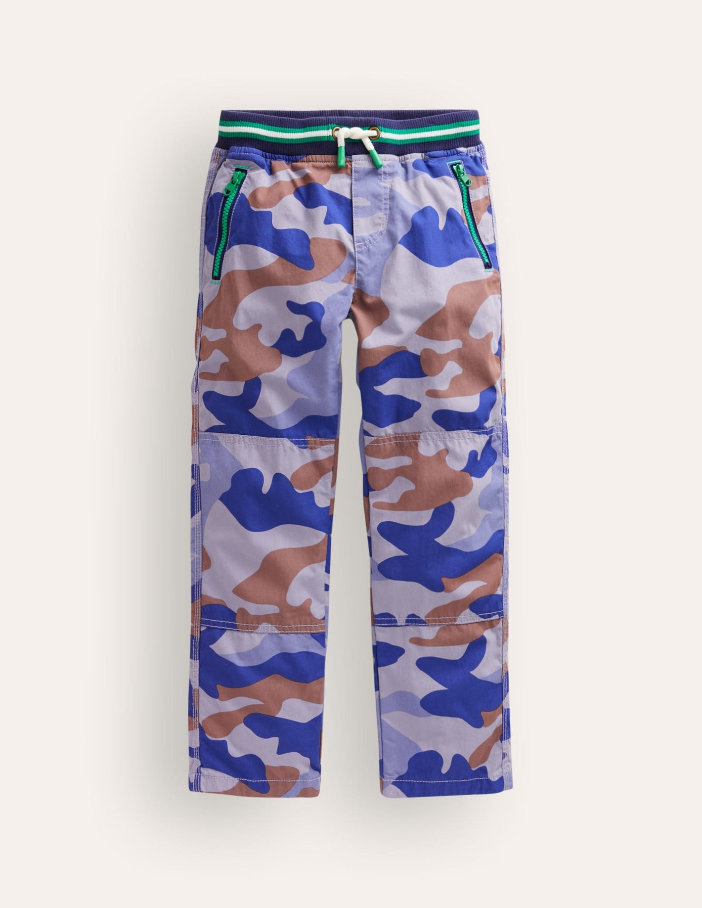 Kuschelige, gefütterte Hose-Blau mit Camouflage