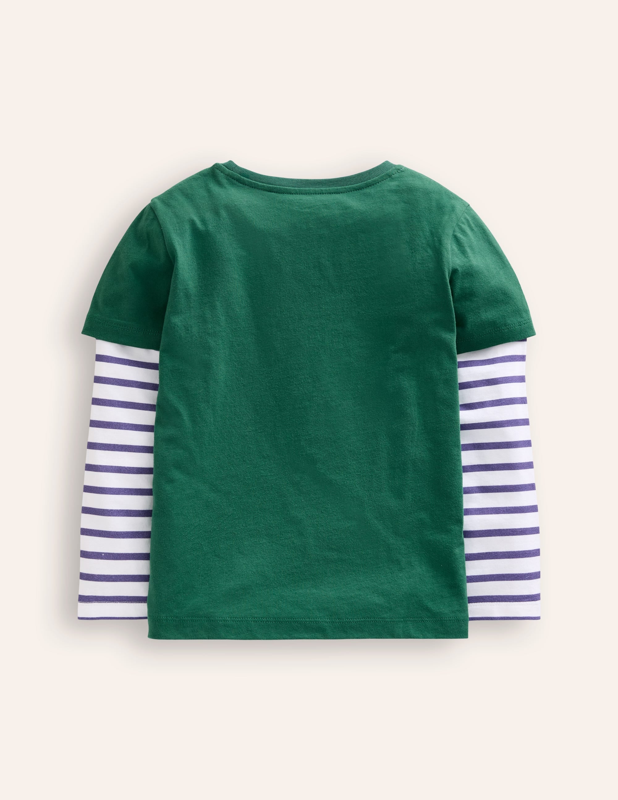 T-Shirt mit Applikation im Lagenlook-Schmucksteingrün Festliche Tiere - Image 2