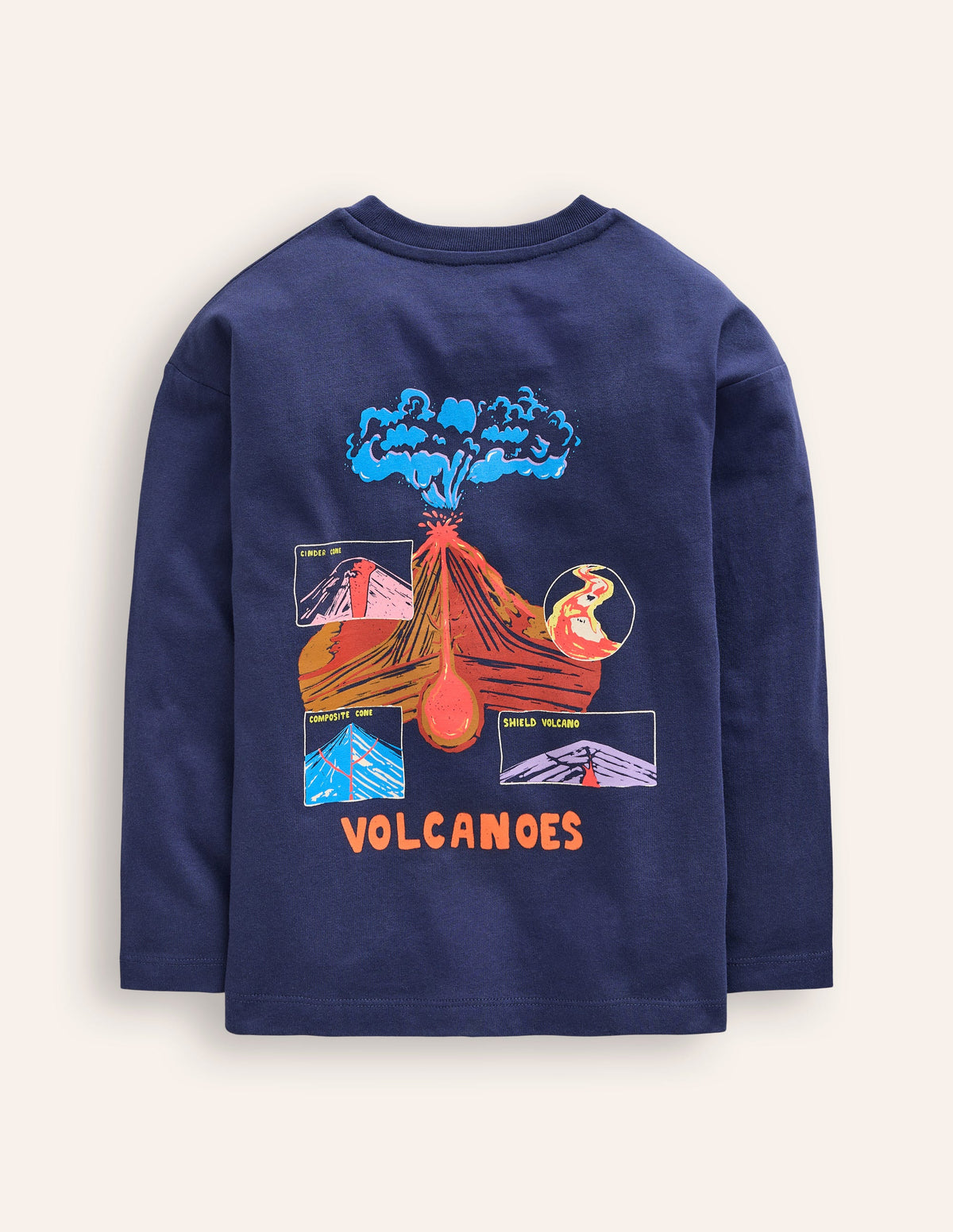 T-Shirt mit wissenschaftlichen Motiven-Stürmisch Blau Vulkane-2