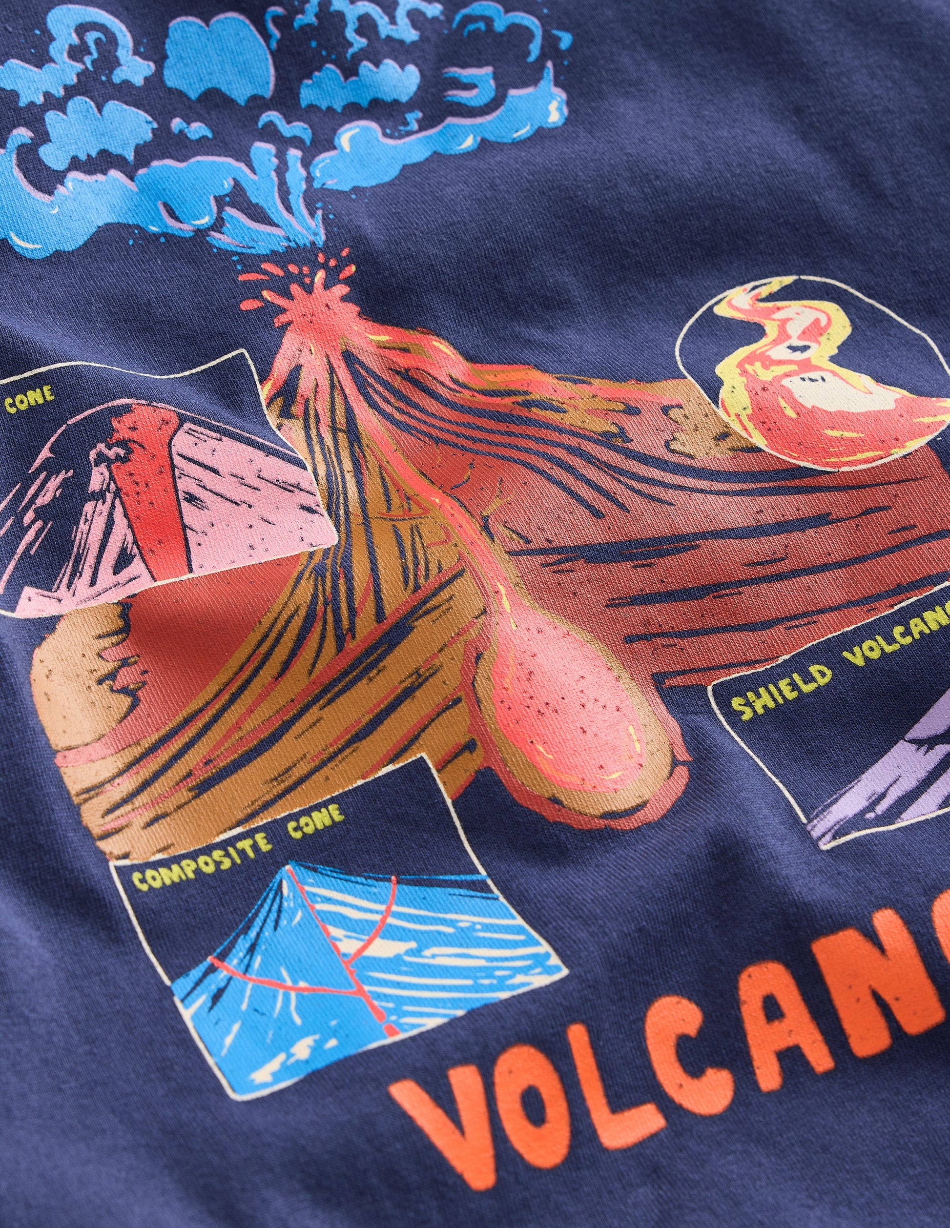T-Shirt mit wissenschaftlichen Motiven-Stürmisch Blau Vulkane-3