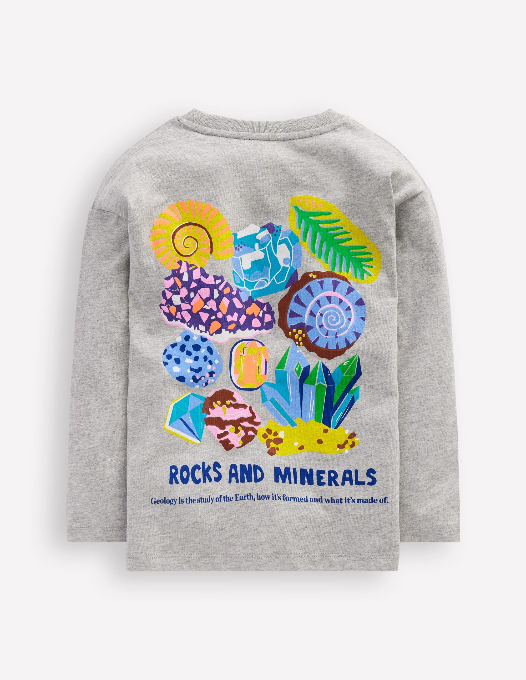 T-shirt à logo scientifique fun-Pierres précieuses gris chiné - Image 2