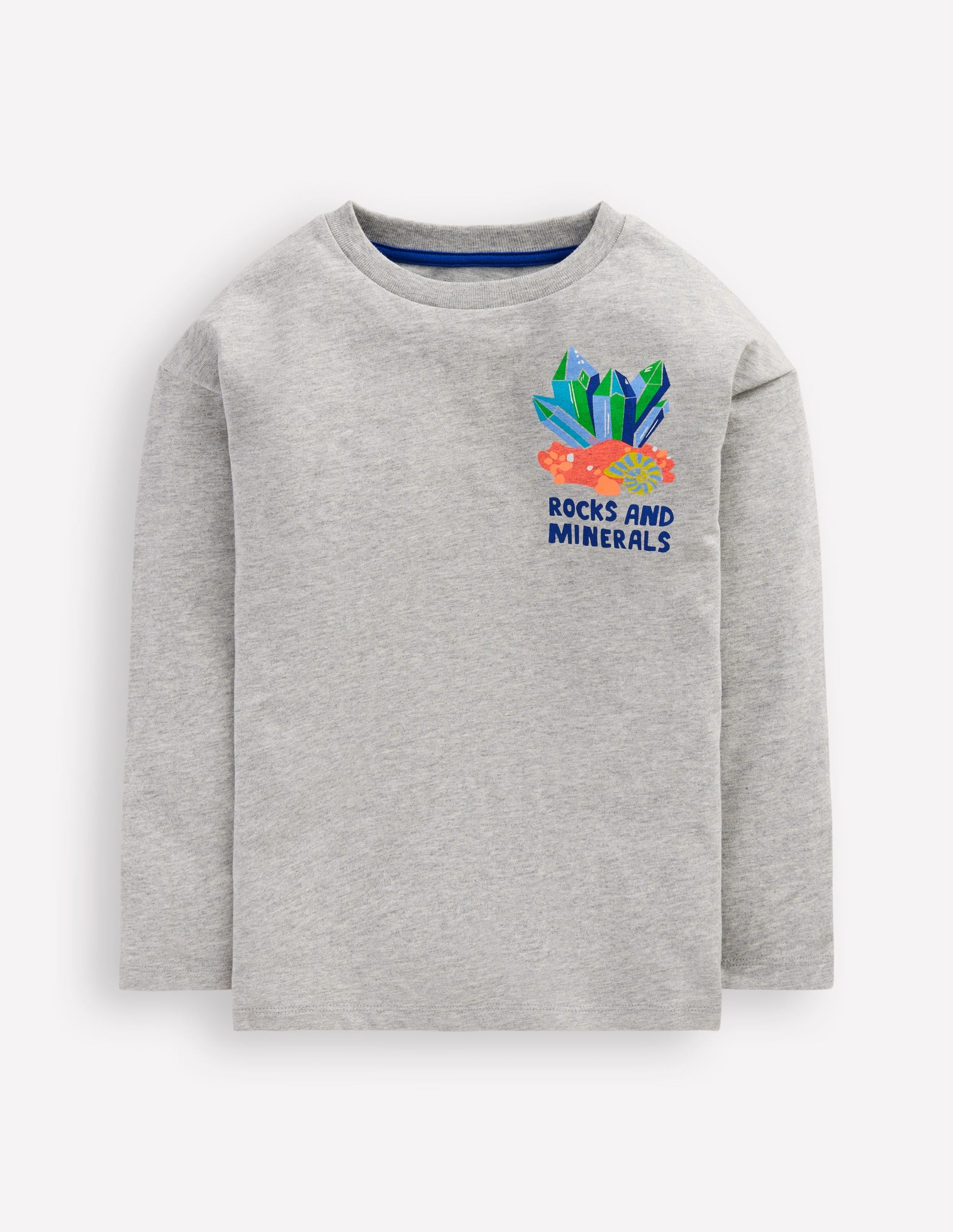 T-shirt à logo scientifique fun-Pierres précieuses gris chiné-1