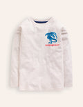 T-shirt à logo scientifique fun-Dragons avoine chiné