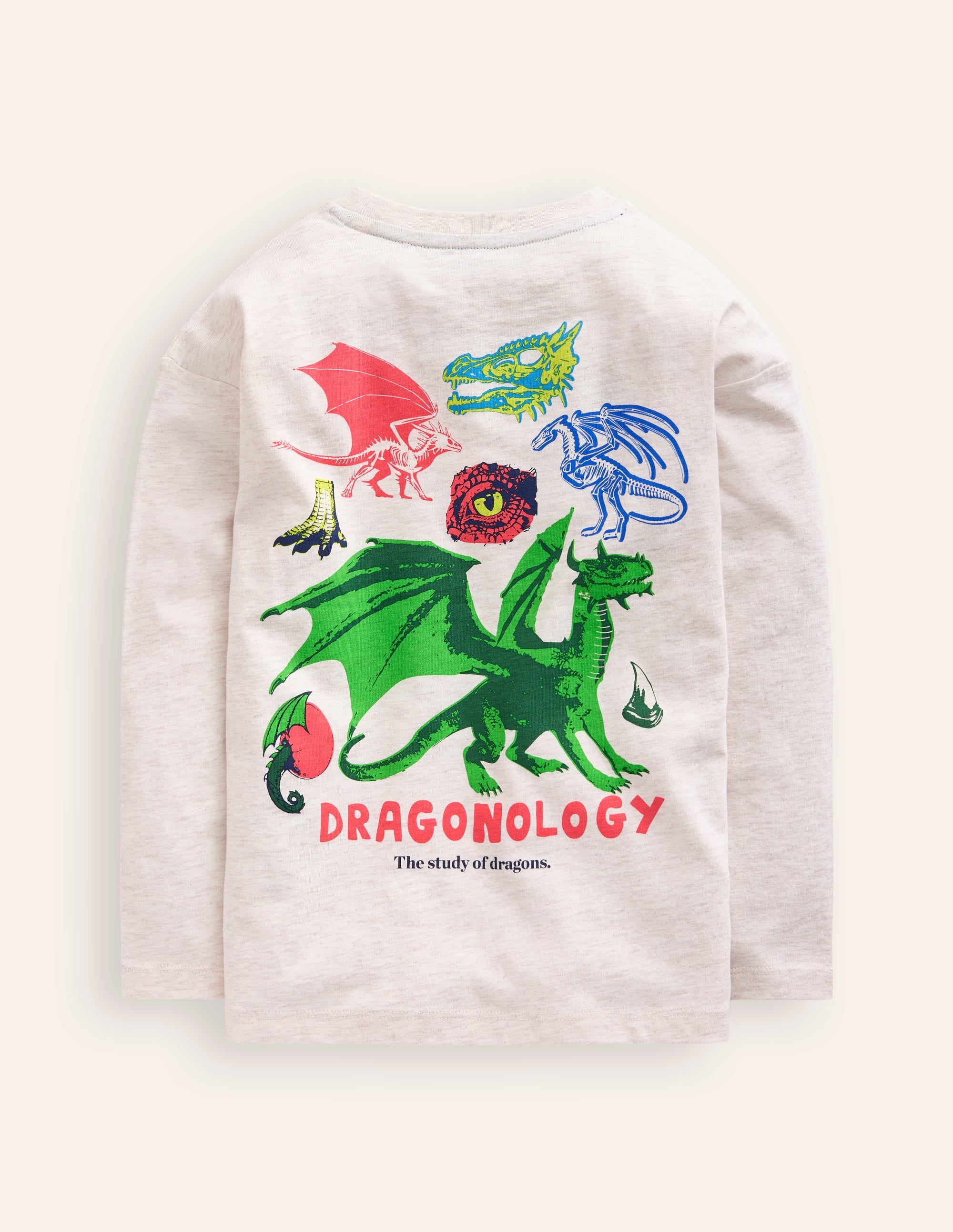 T-shirt à logo scientifique fun-Dragons avoine chiné - Image 2
