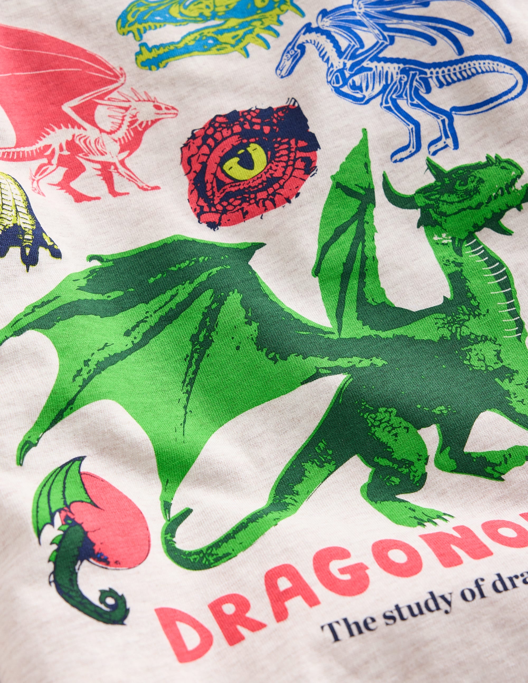 T-shirt à logo scientifique fun-Dragons avoine chiné - Image 3