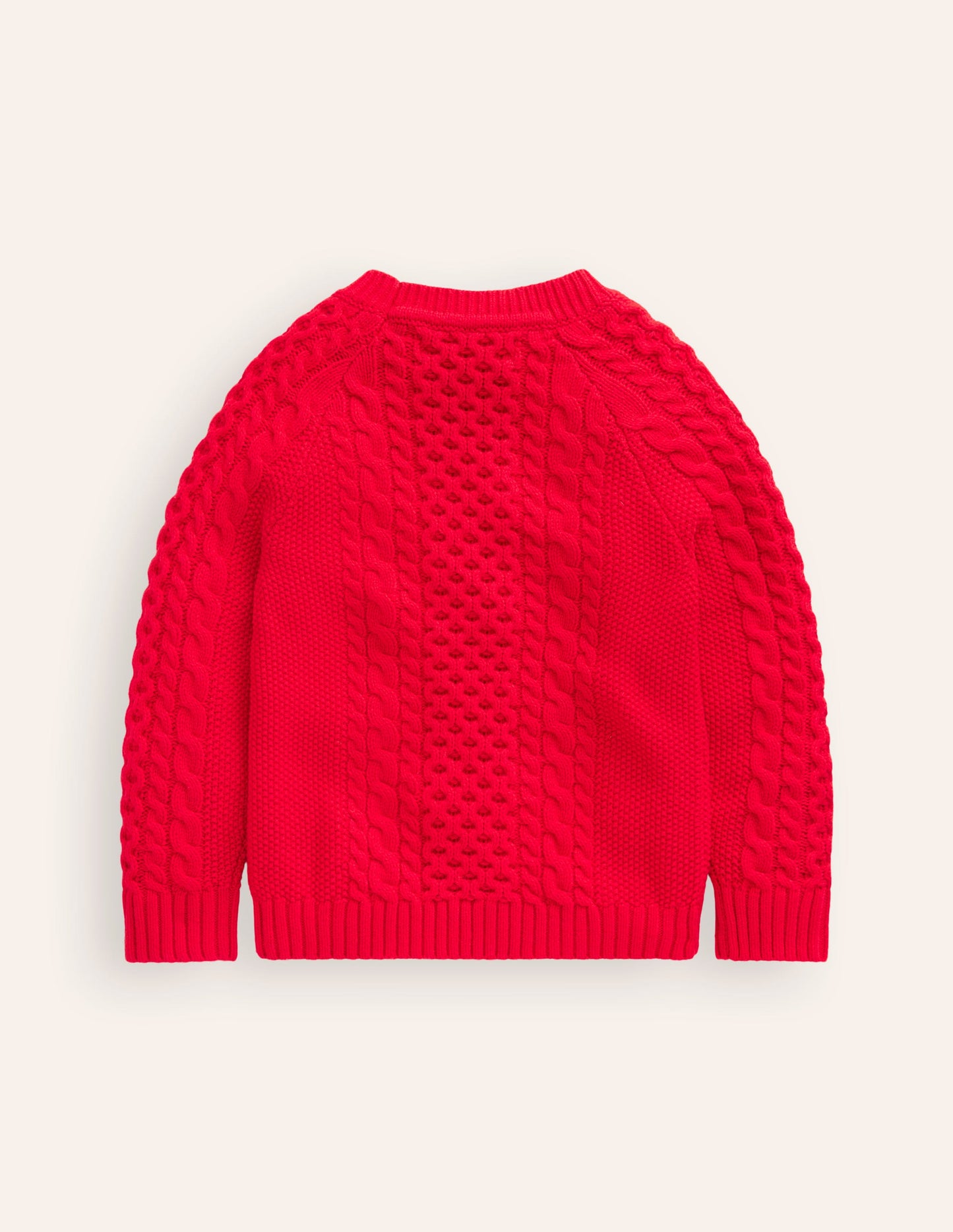 Pull traditionnel torsadé-Rouge Coquelicot