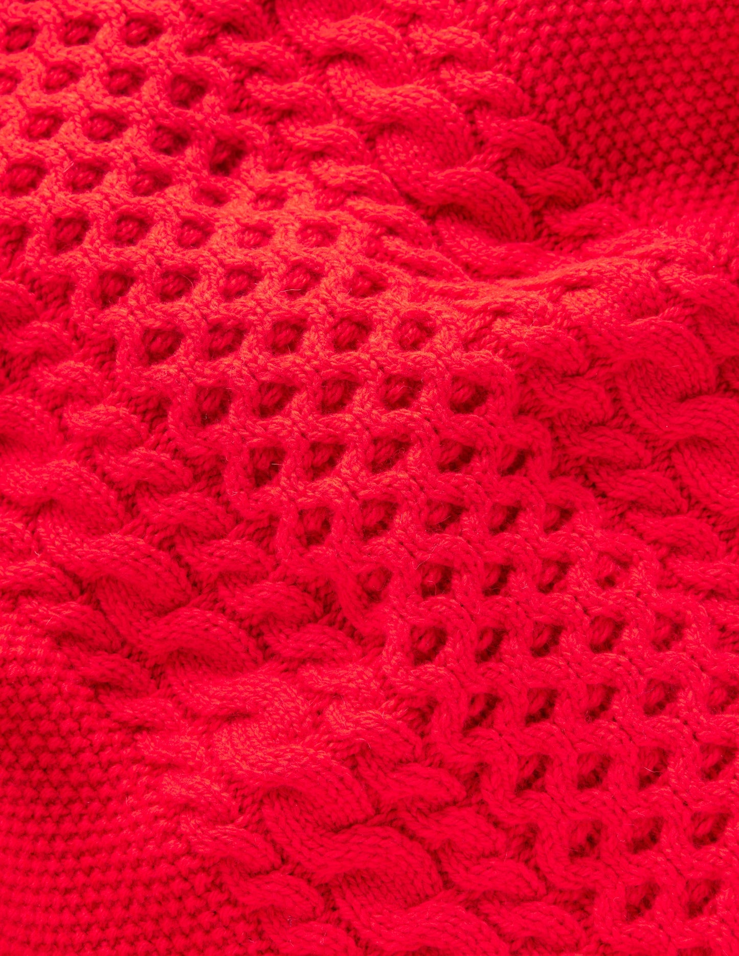 Pull traditionnel torsadé-Rouge Coquelicot