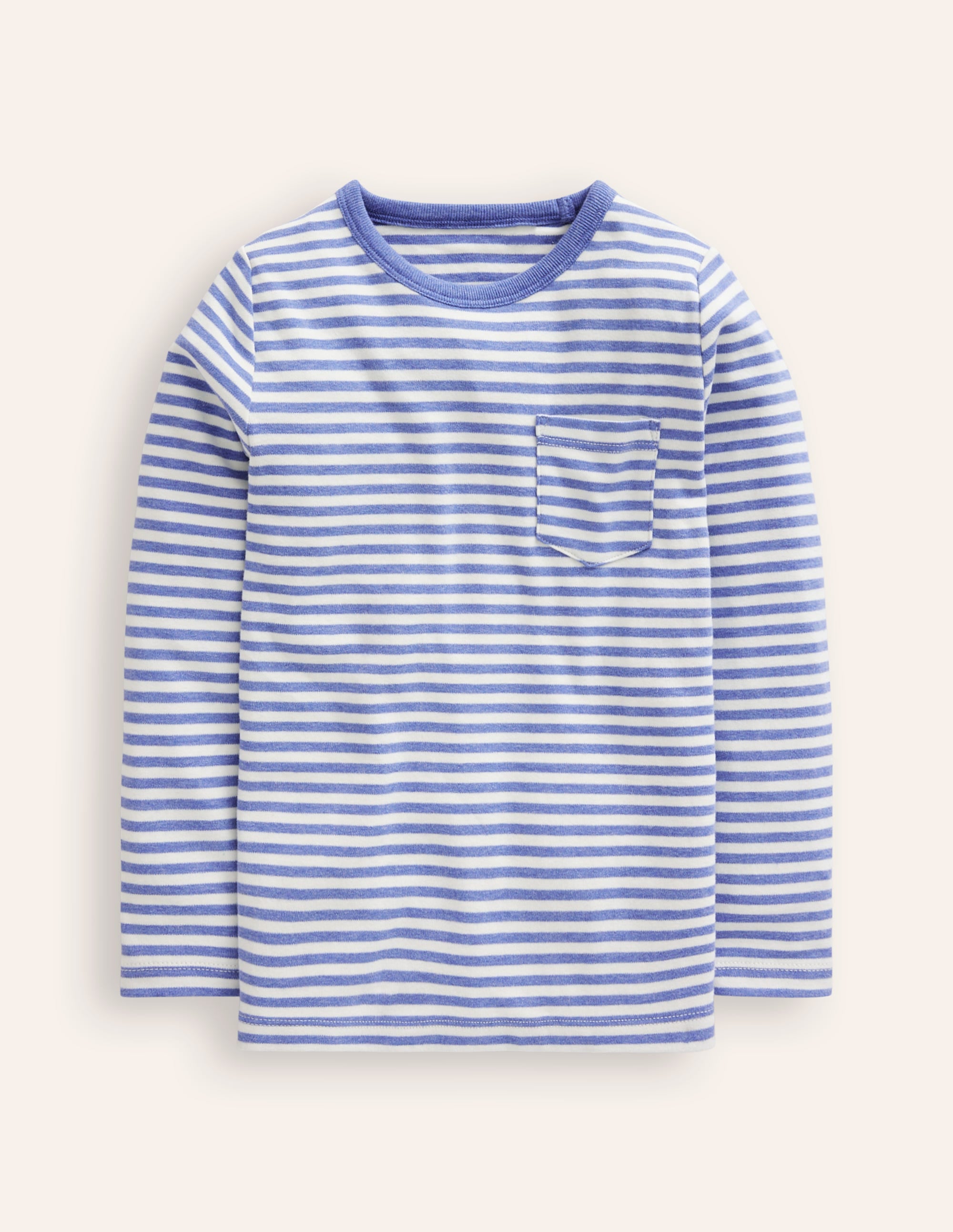 Top cosy brossé-Ivoire/geai bleu - Image 1