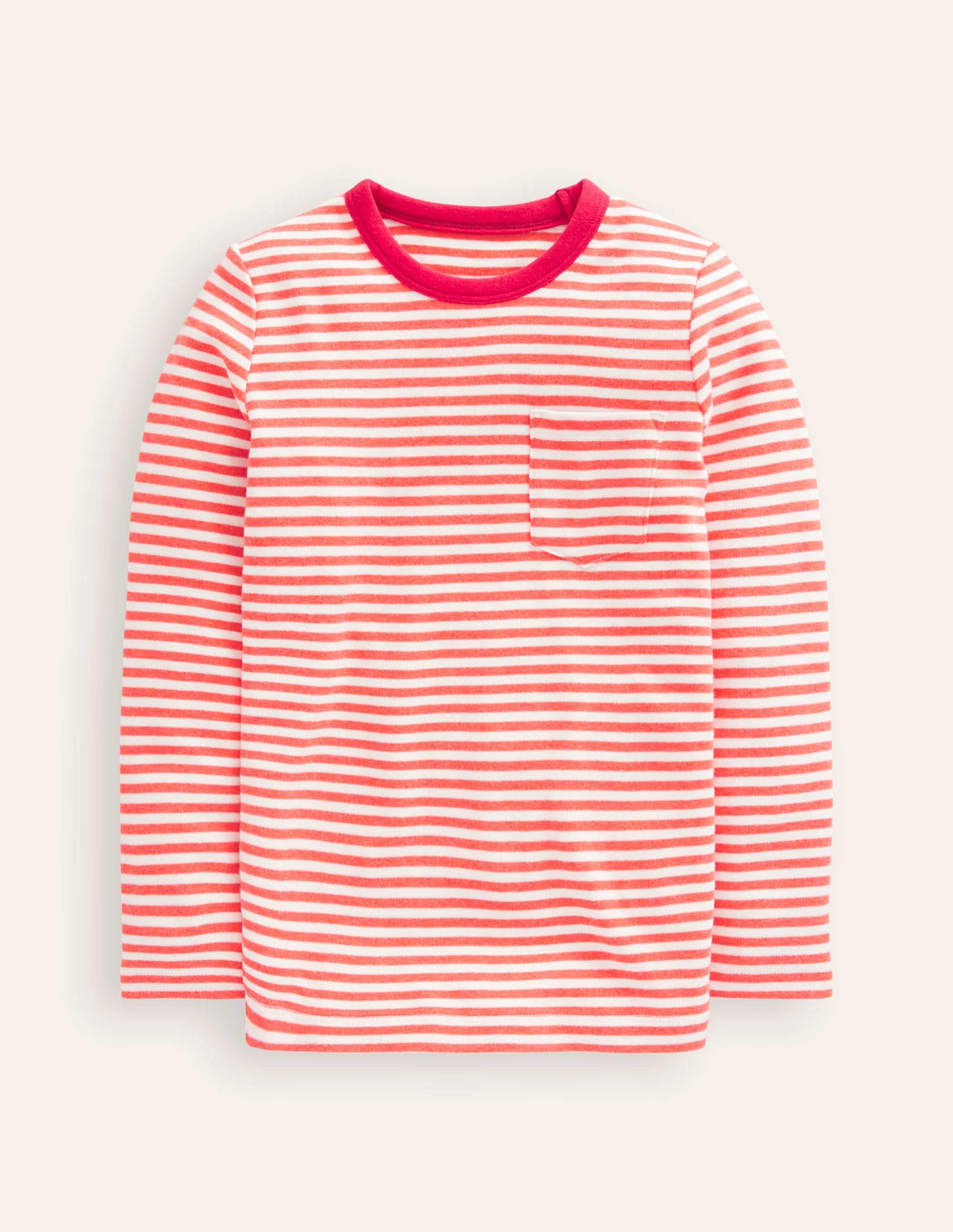 Cosy Brushed Top-Ivory/Strawberry Tart Red - Image 1