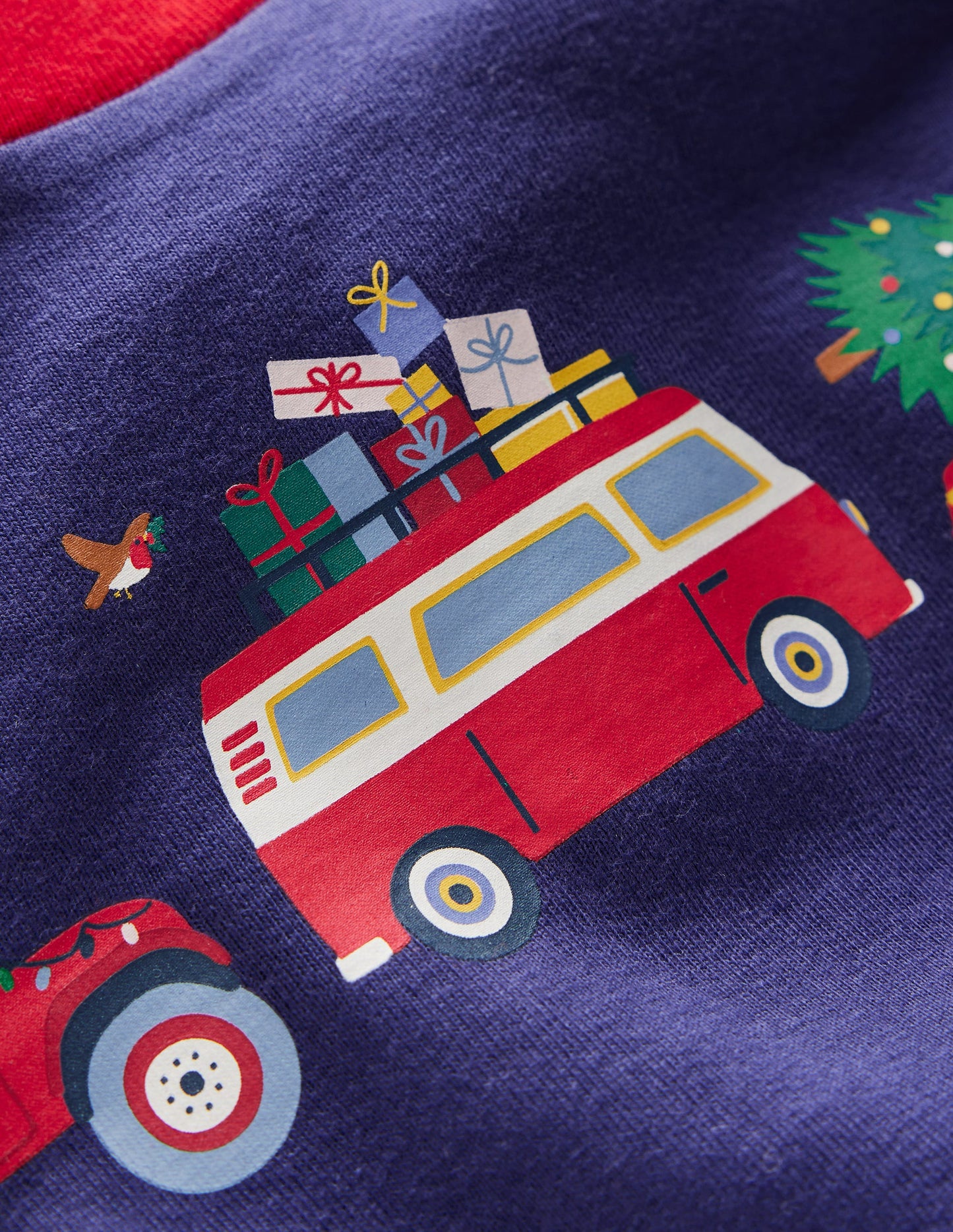 Snug Long John Pyjamas-Christmas Cars