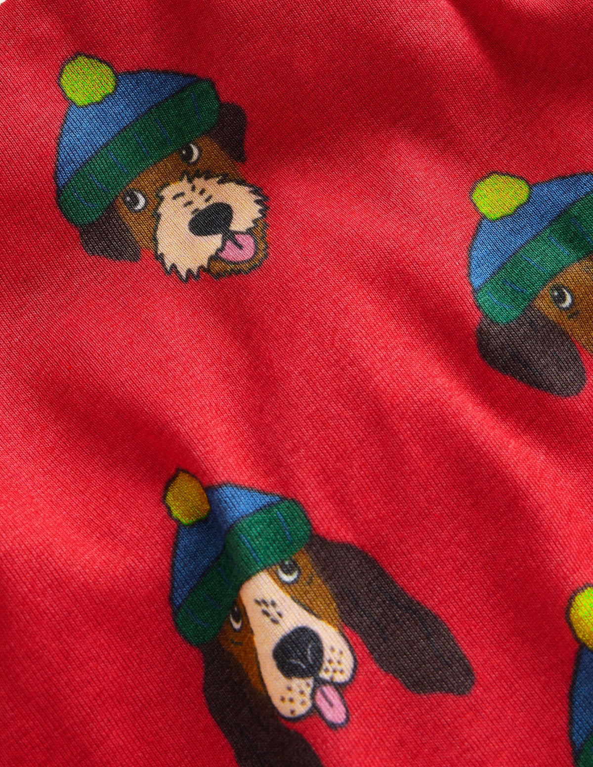 Pyjama long douillet-Chiens rouge coquelicot - Image 3