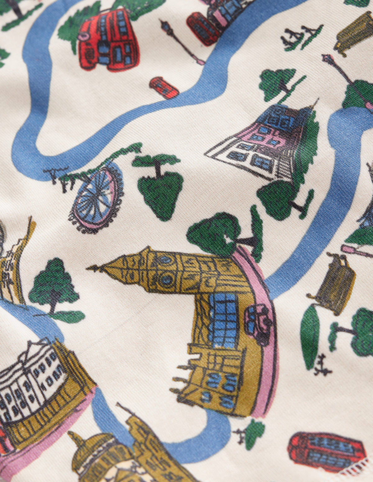 2 pyjamas douillets-Paysage londonien et rayé - Image 3