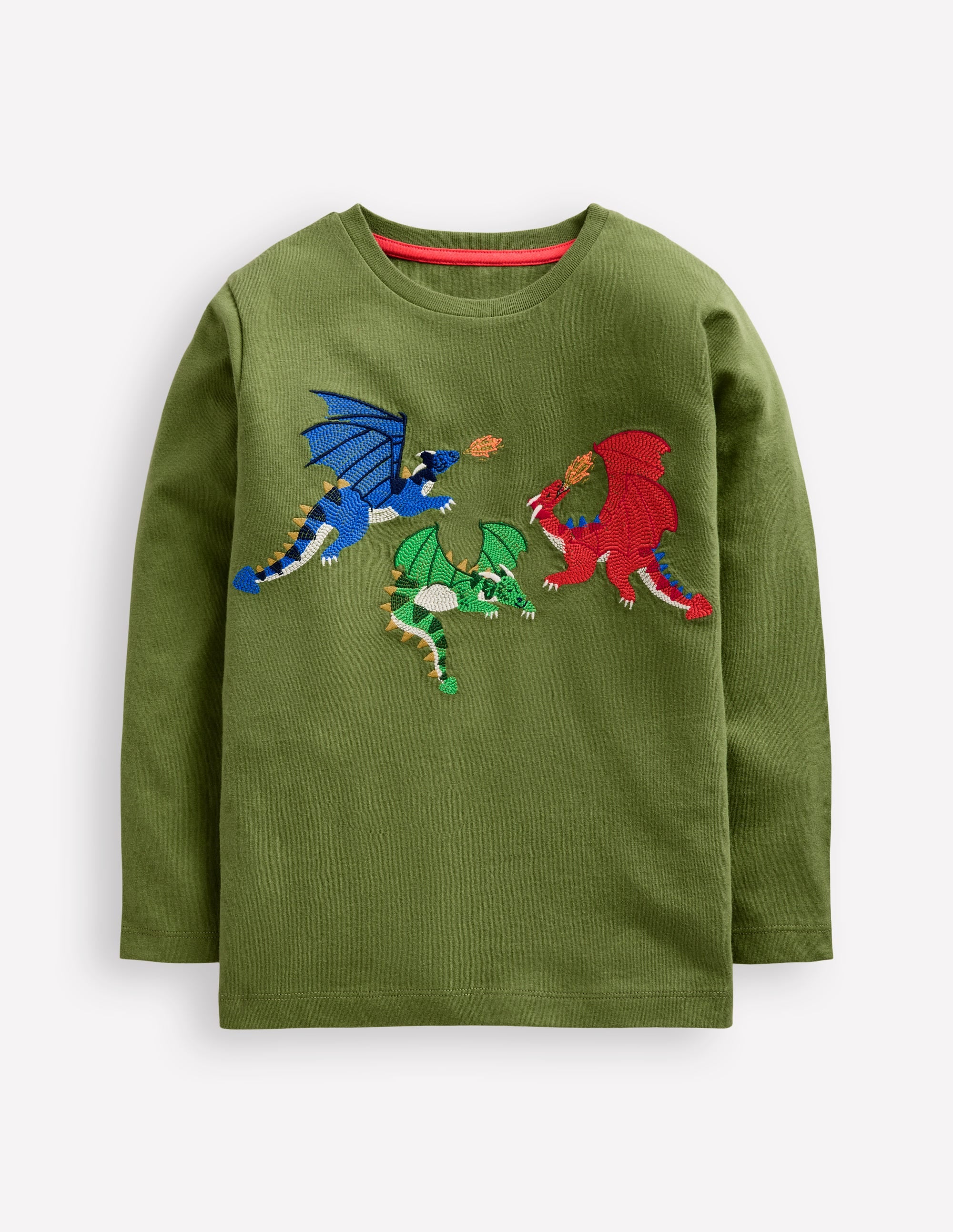Superstitch Logo LS T-Shirt-Safari Green Dragon - Image 1