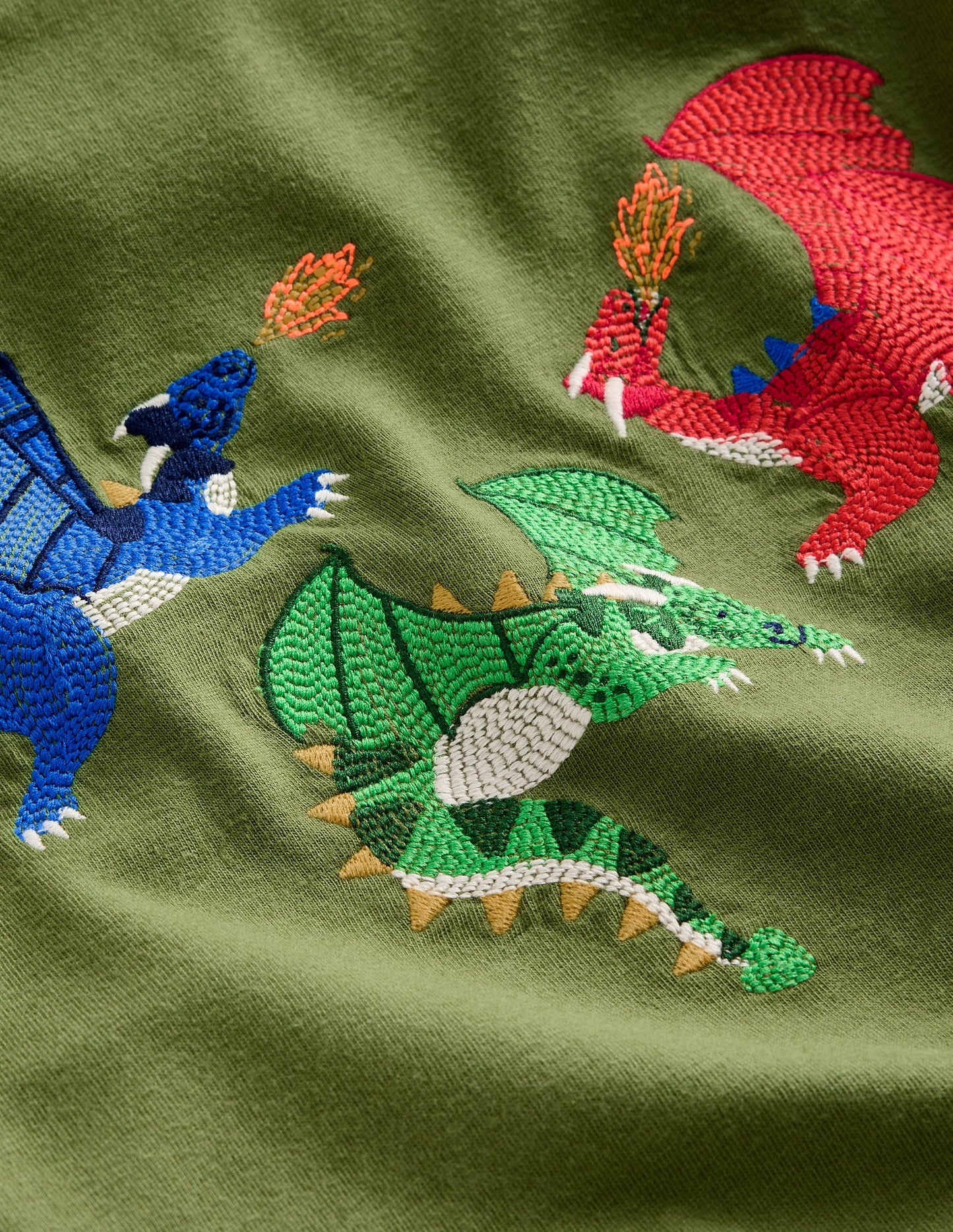 LS T-Shirt mit Superstitch-Logo-Safari Grün Drache