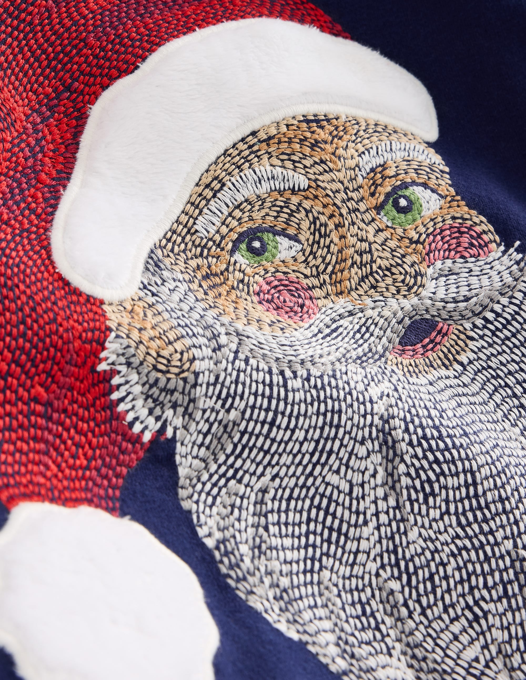 T-Shirt mit Superstitch-Design-Schuluniform-Navy, Weihnachtsmann - Image 3