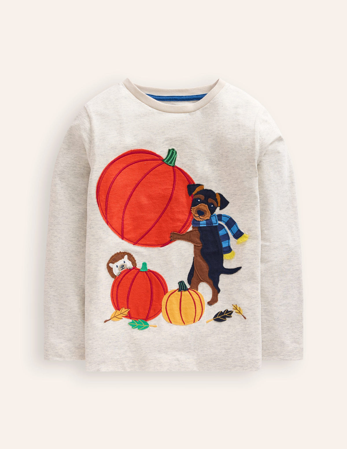 Das Janet T-Shirt mit Applikation-Hafer Meliert Janet - Image 1
