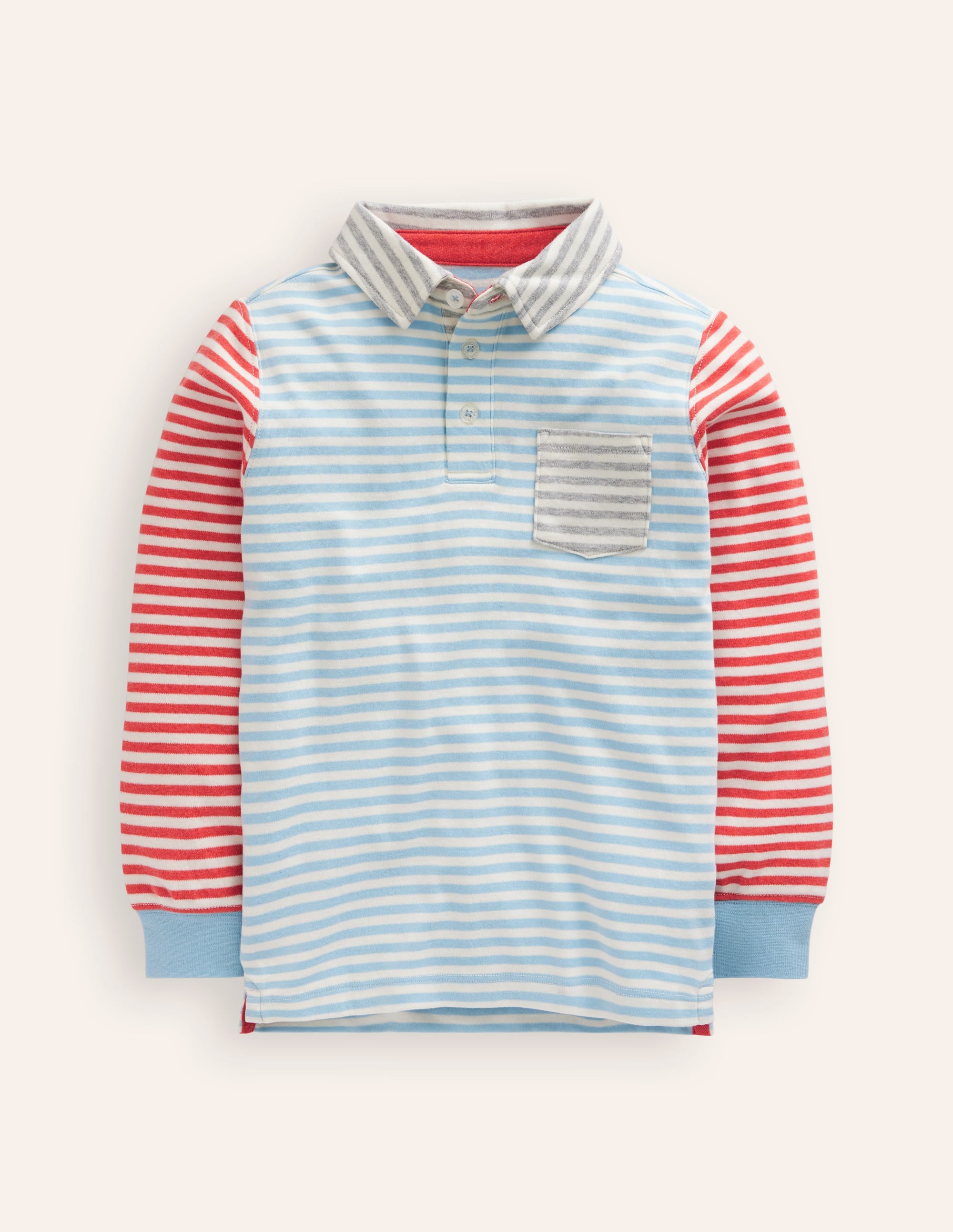 Superweiches Polohemd-Schuluniform-Marineblau Bunt Kuddelmuddel - Image 1