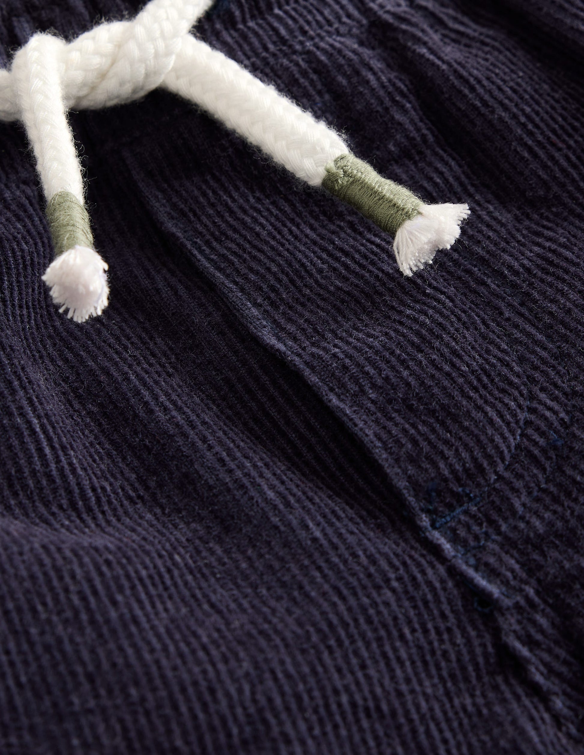 Pull-On Cord Cargo Trousers-French Navy-3