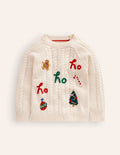 Festlicher Pullover mit Zopfmuster-Anenome
