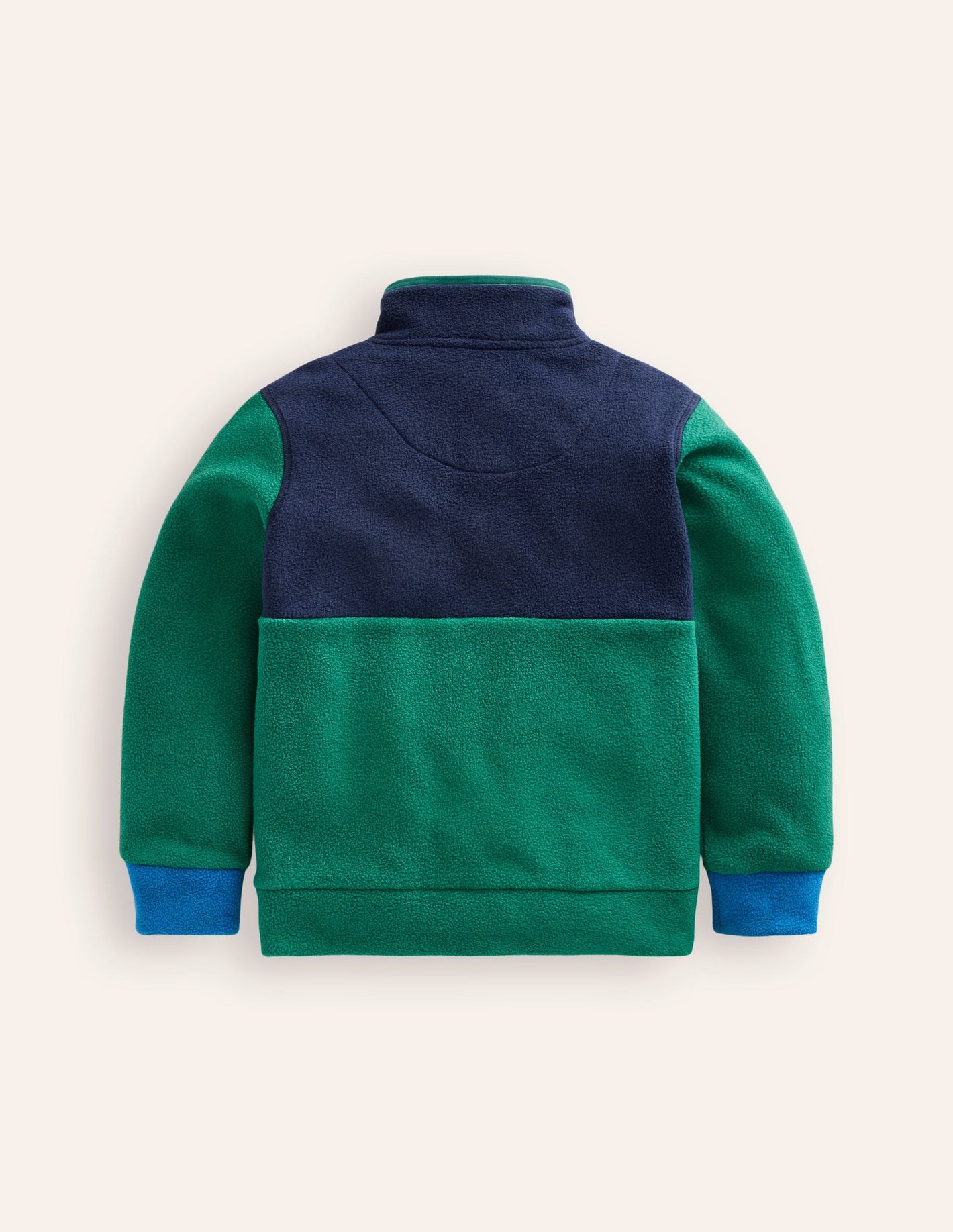 Cosy Fleece Pop Over-Jewel Green Colourblock