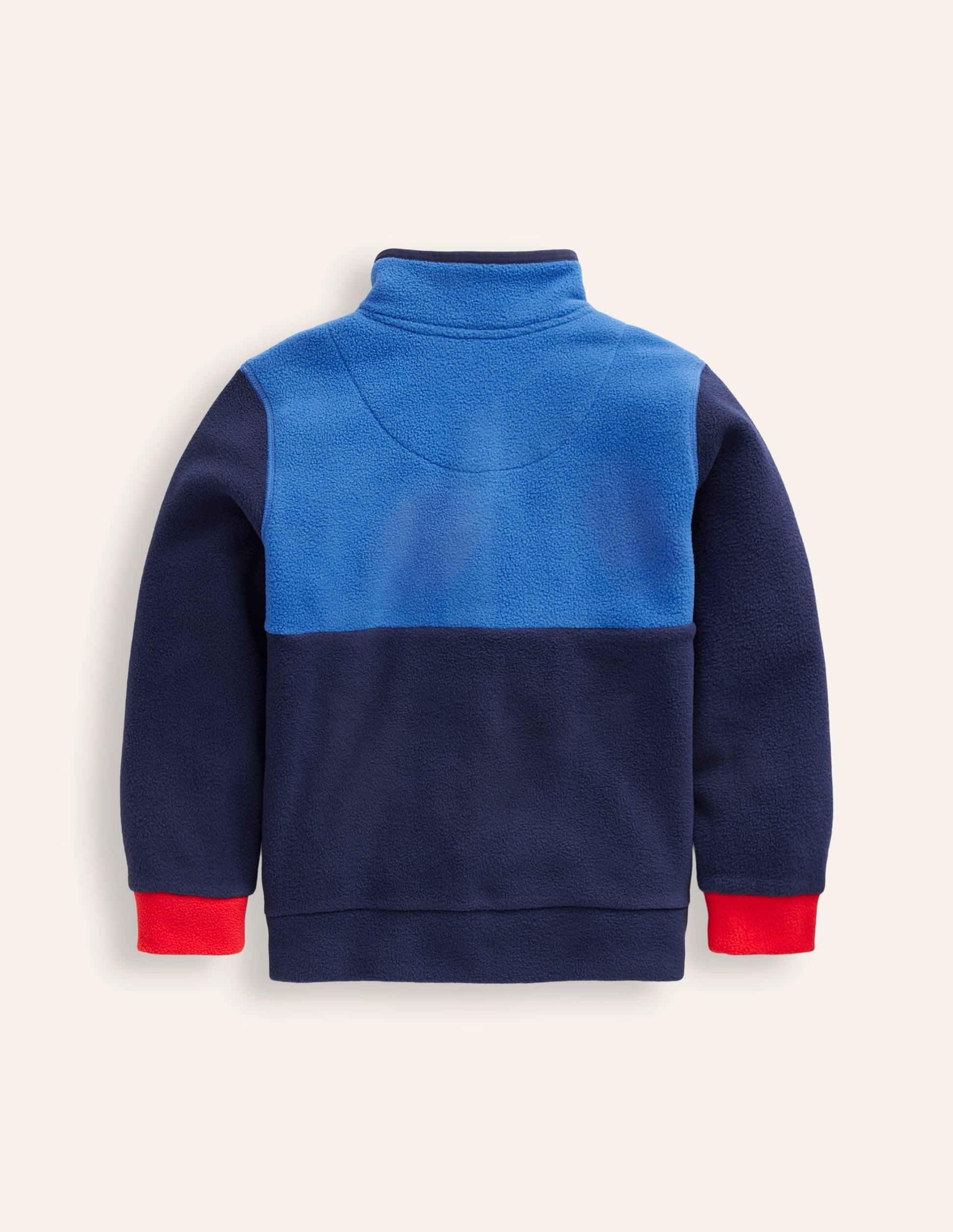 Cosy Fleece Pop Over-College Navy Colourblock-2