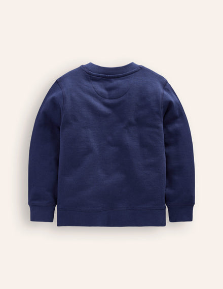 Kuscheliges, festliches Sweatshirt-College Marineblau Autos