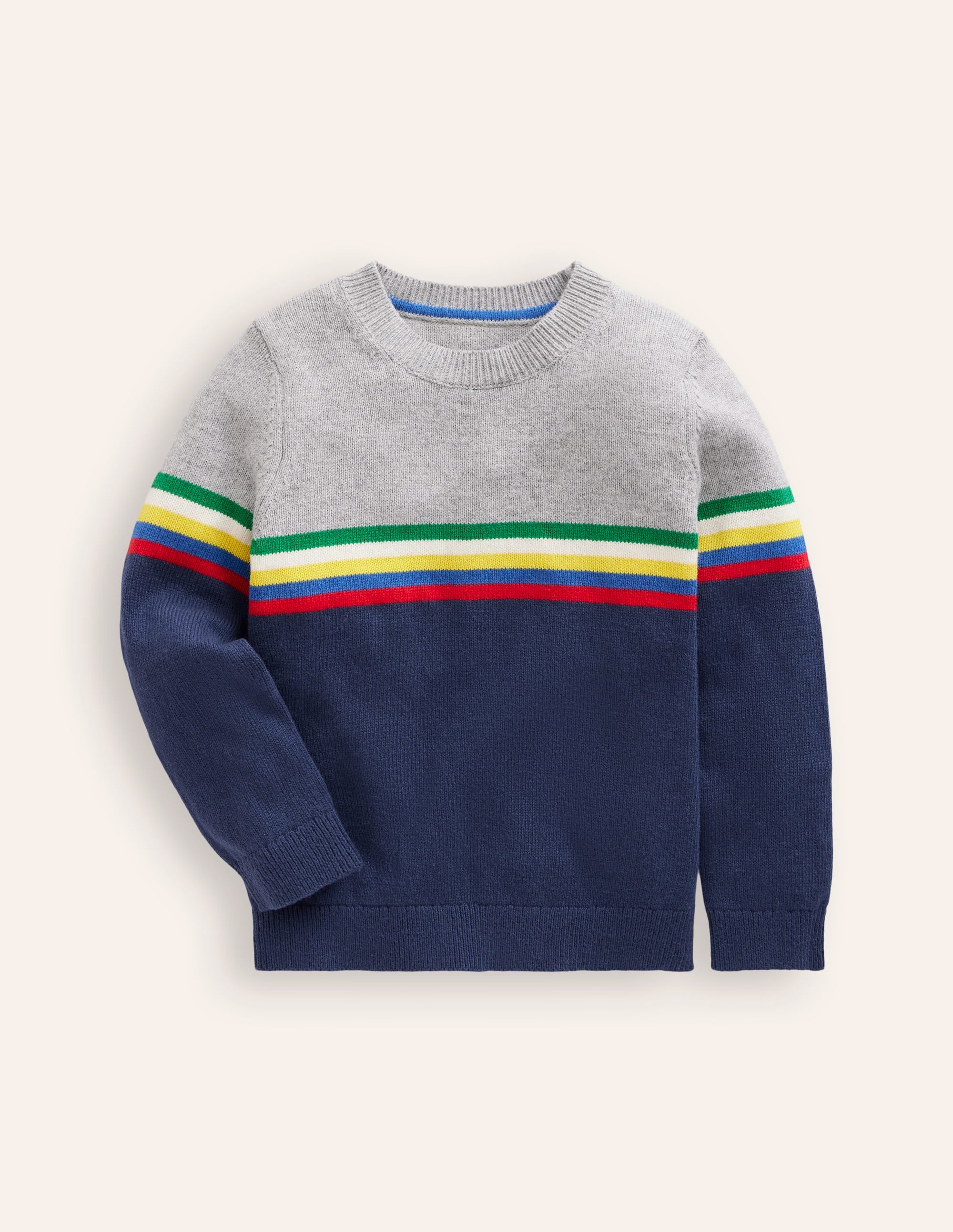 Pull colourblock-Marine Université - Image 1