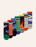 7 paires de chaussettes-Bunt Weltraum