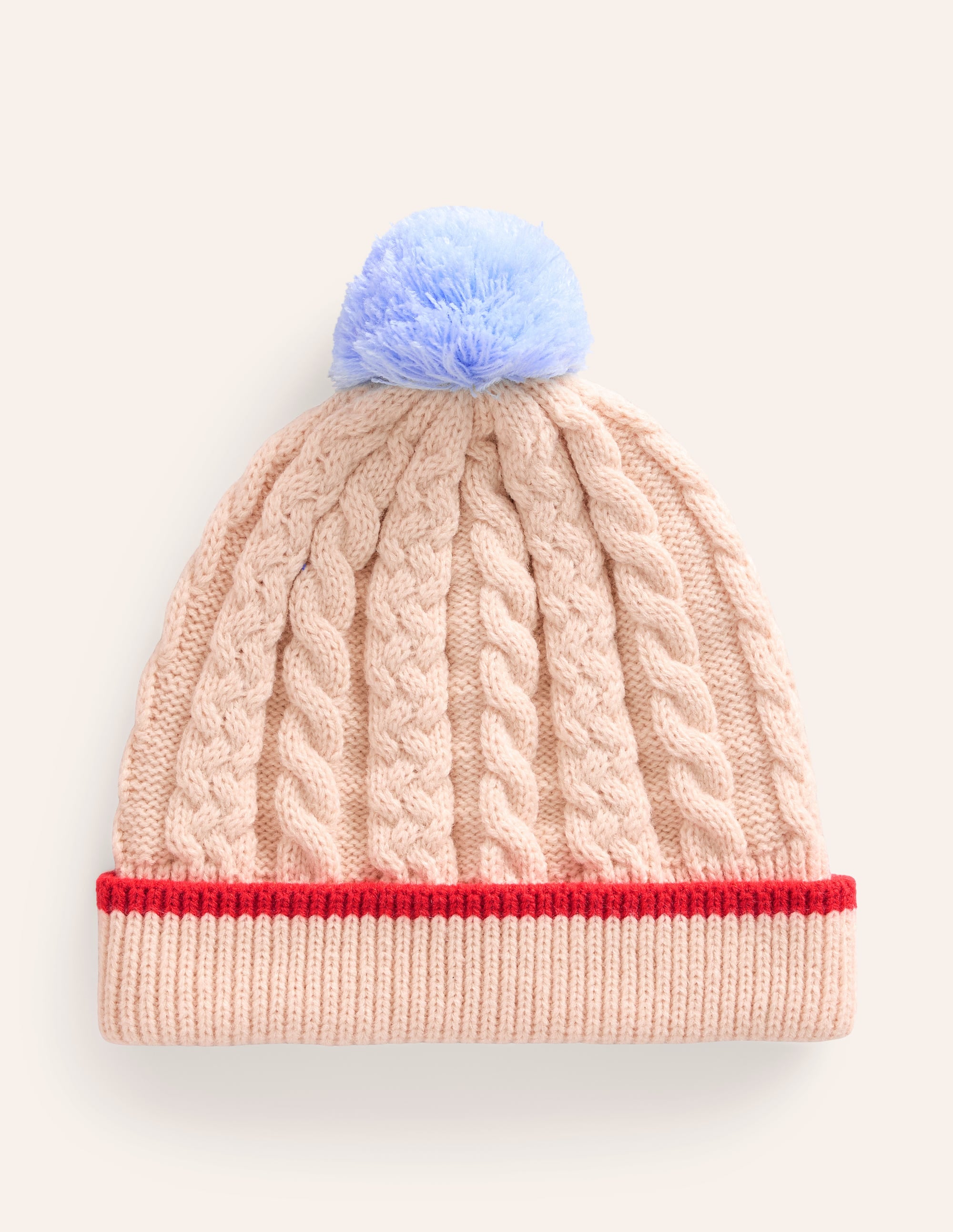 Bonnet en maille torsadée-Anenome - Image 1