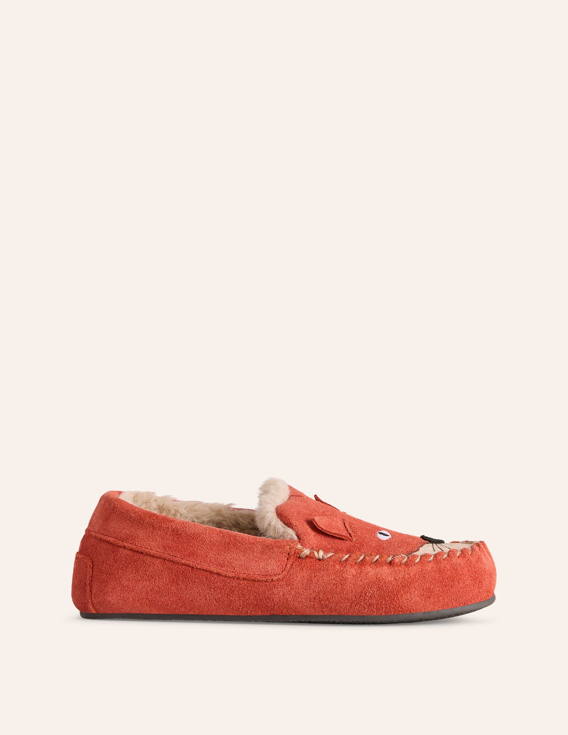 Chaussons confortables en daim renard-Orange épicé automnal-1