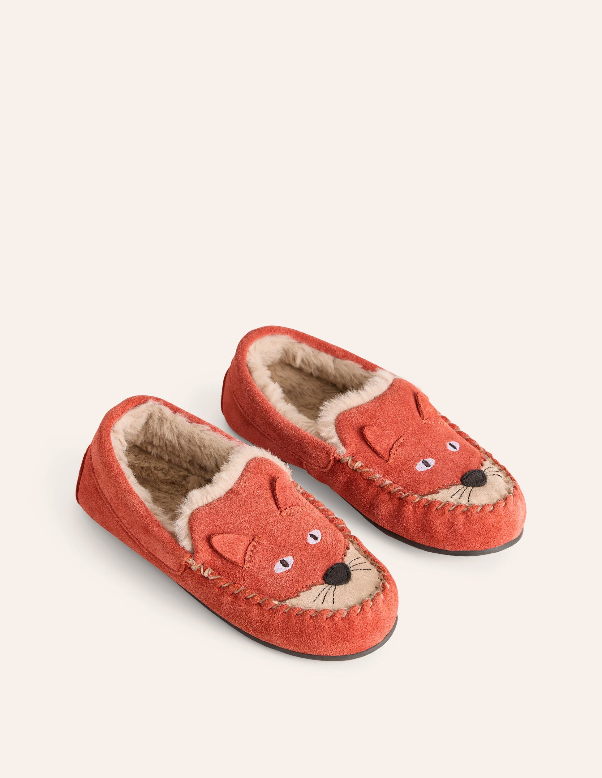 Chaussons confortables en daim renard-Orange épicé automnal-2